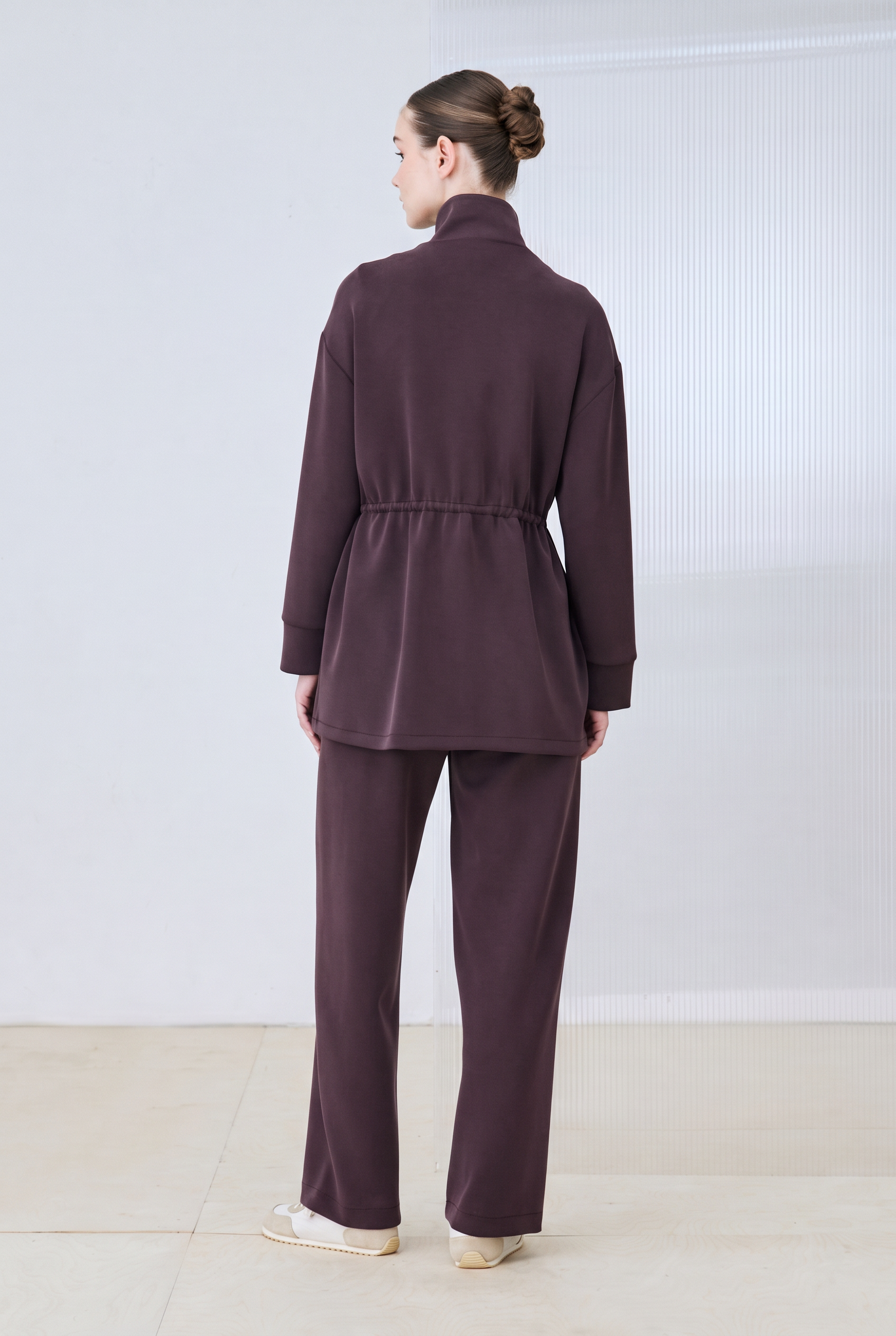 BLOOM MODAL TRACKSUIT SET BURGUNDY