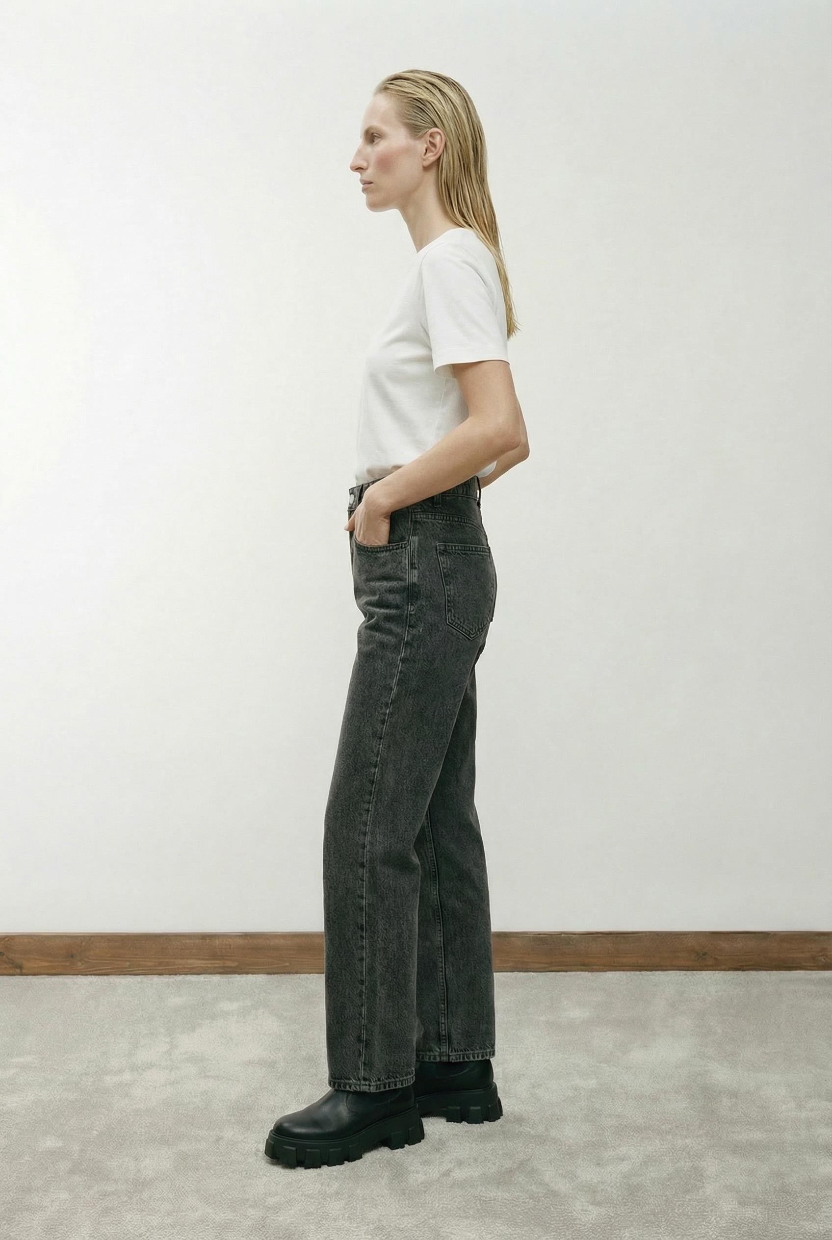 CLARA BOL FORM DENİM PANTOLON ANTRASİT