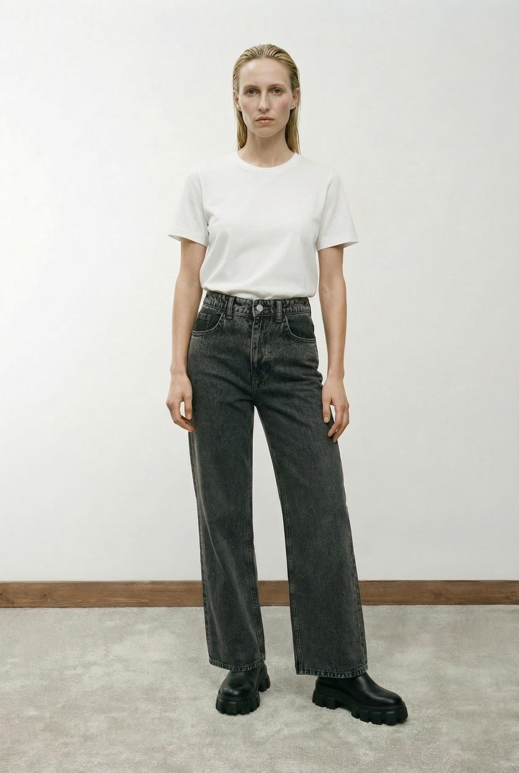 CLARA BOL FORM DENİM PANTOLON ANTRASİT