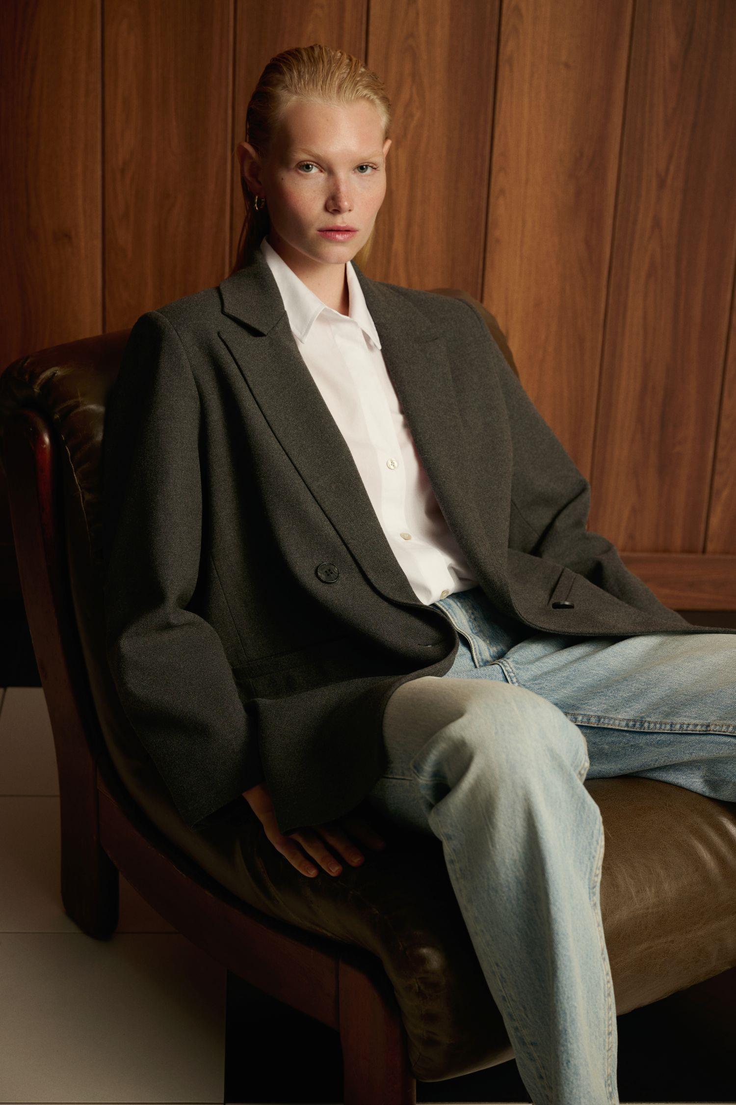 DAPHNE DOKULU BLAZER CEKET ANTRASİT