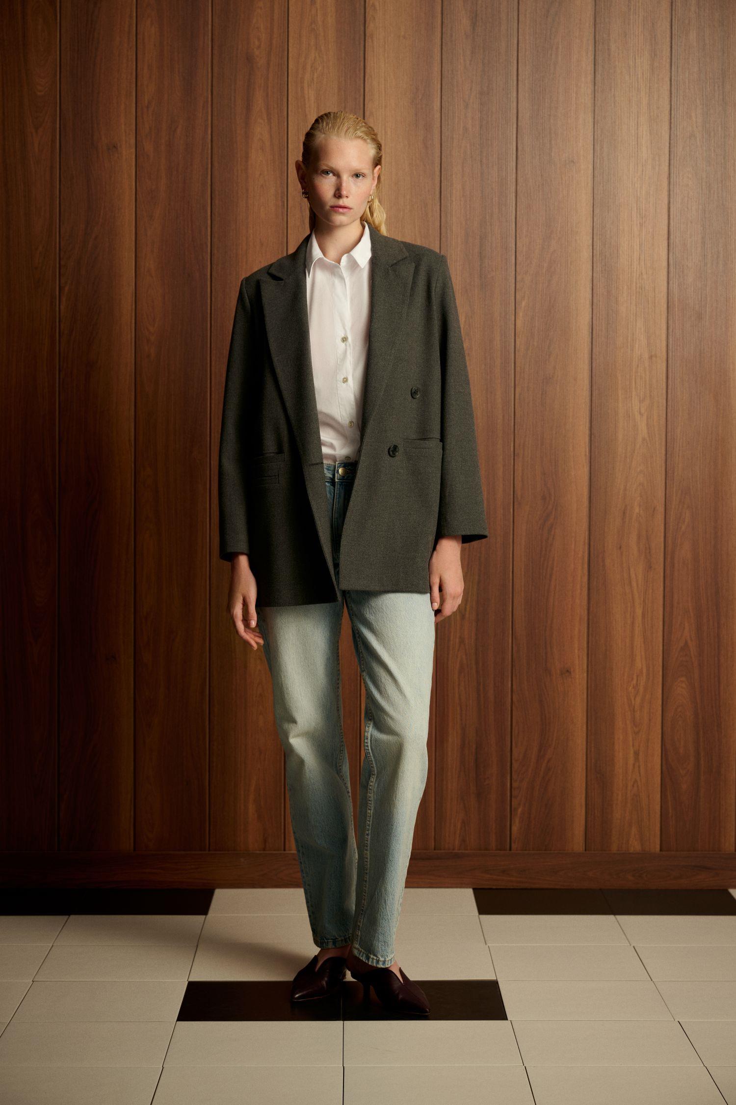 DAPHNE DOKULU BLAZER CEKET ANTRASİT