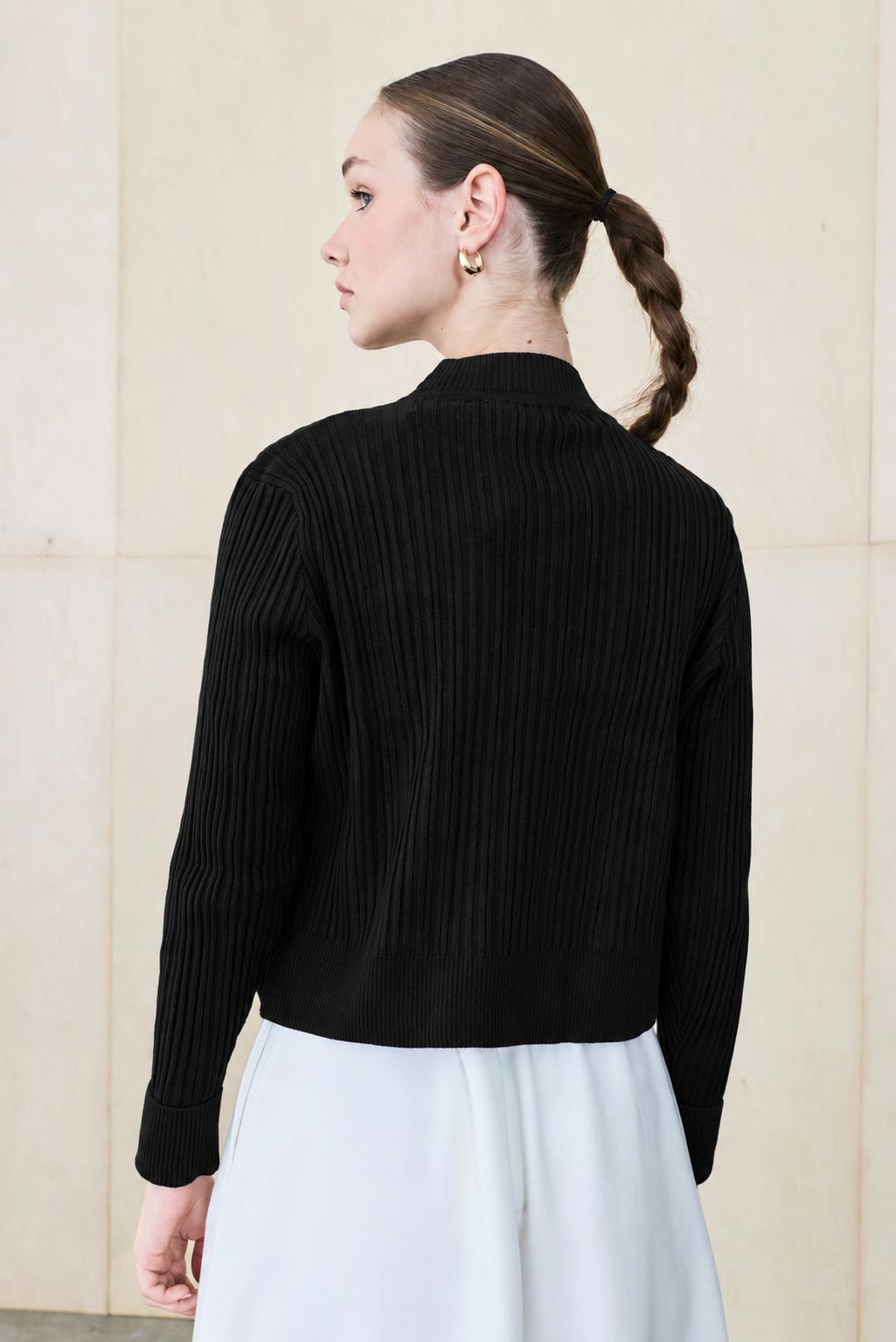 DIVA BUTTONED KNITWEAR CARDIGAN BLACK