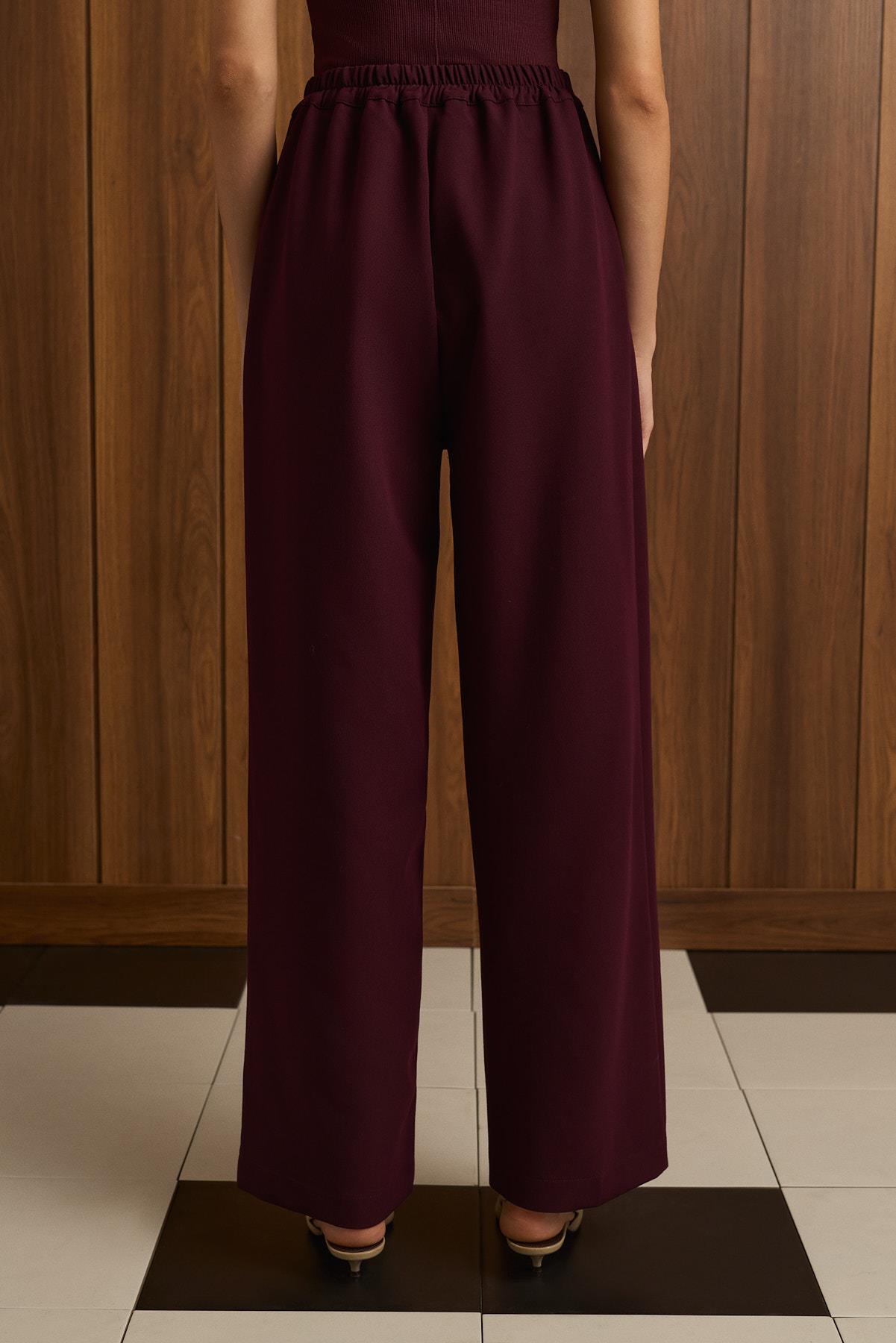 DORE PALAZZO PANTS BURGUNDY