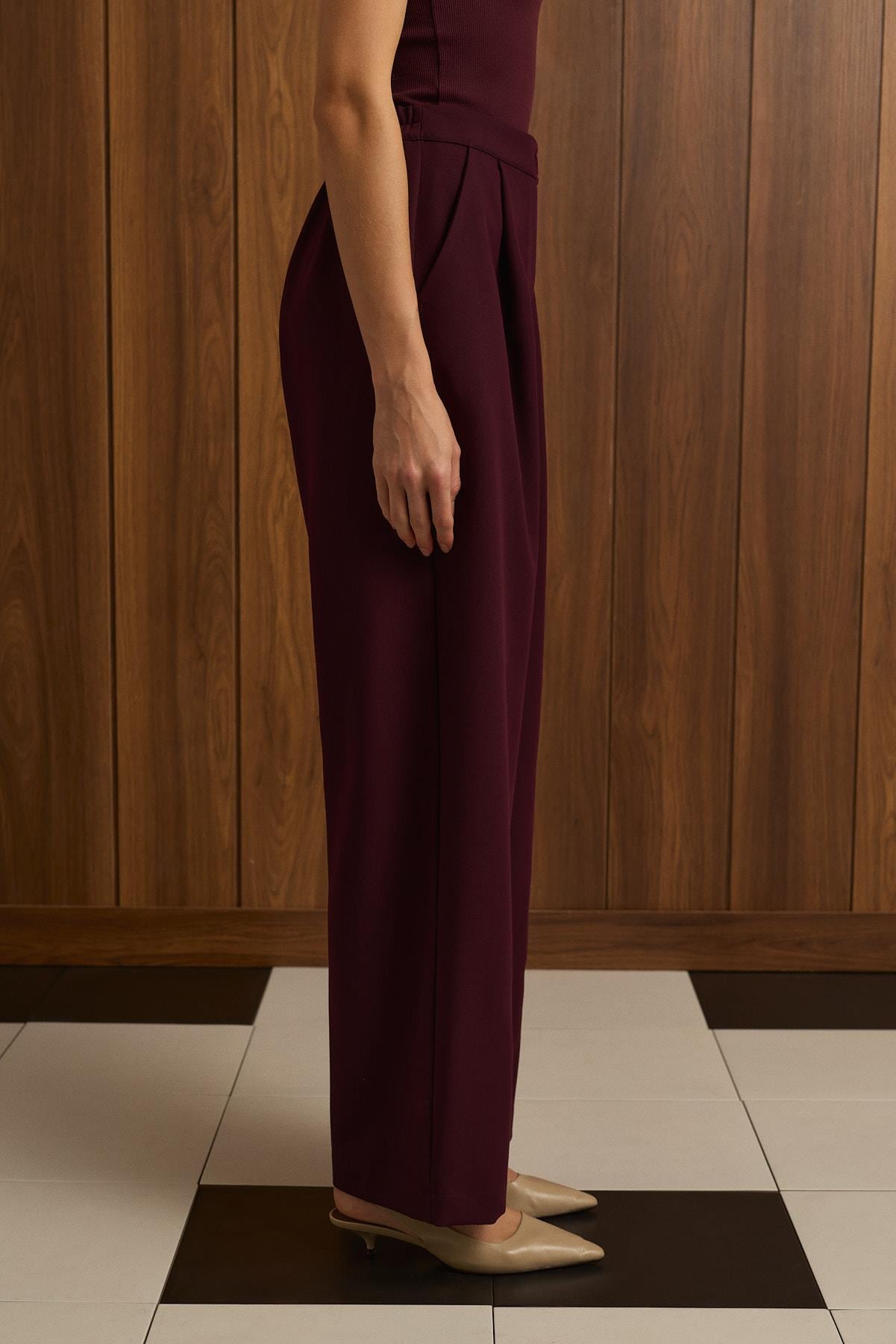 DORE PALAZZO PANTS BURGUNDY