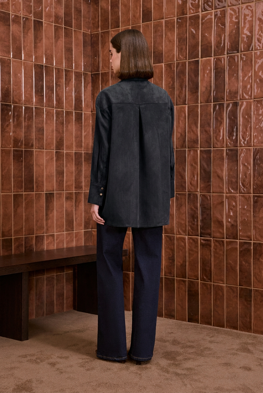 FERDA LYOCELL SHIRT BLACK