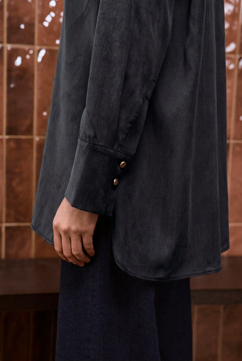FERDA LYOCELL SHIRT BLACK