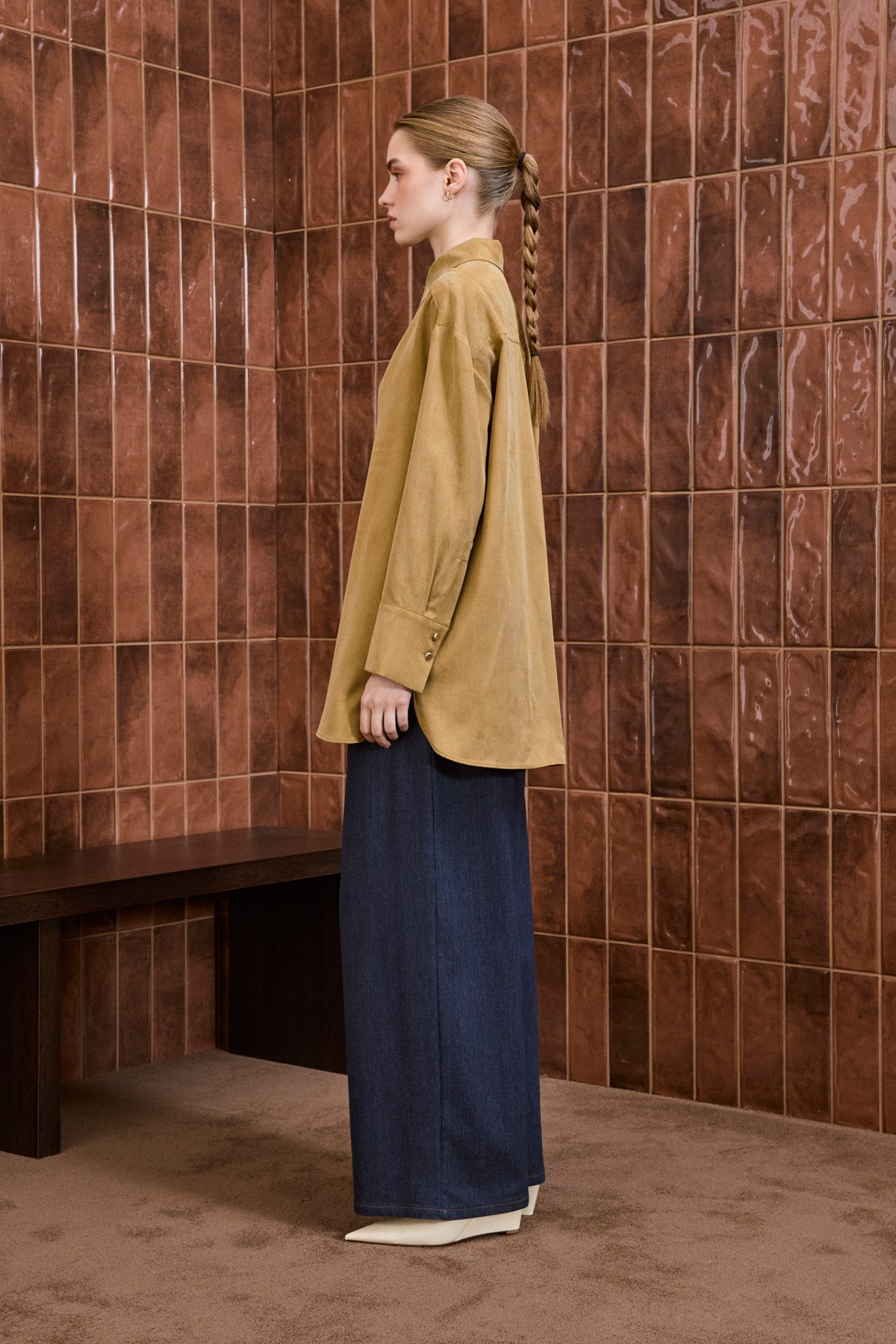 FERDA LYOCELL SHIRT OLIVE GREEN
