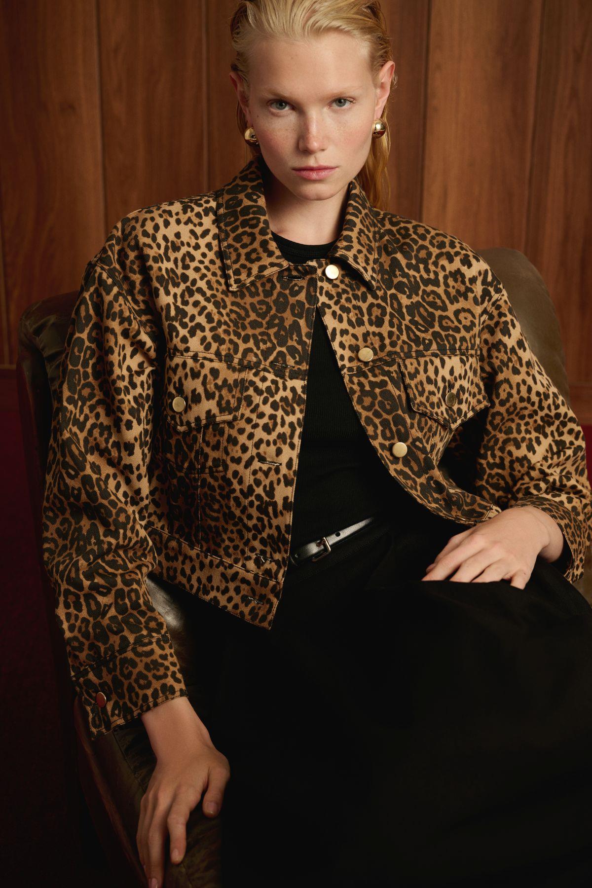 FLAM LEOPAR DESENLİ SPOR CEKET LEOPAR