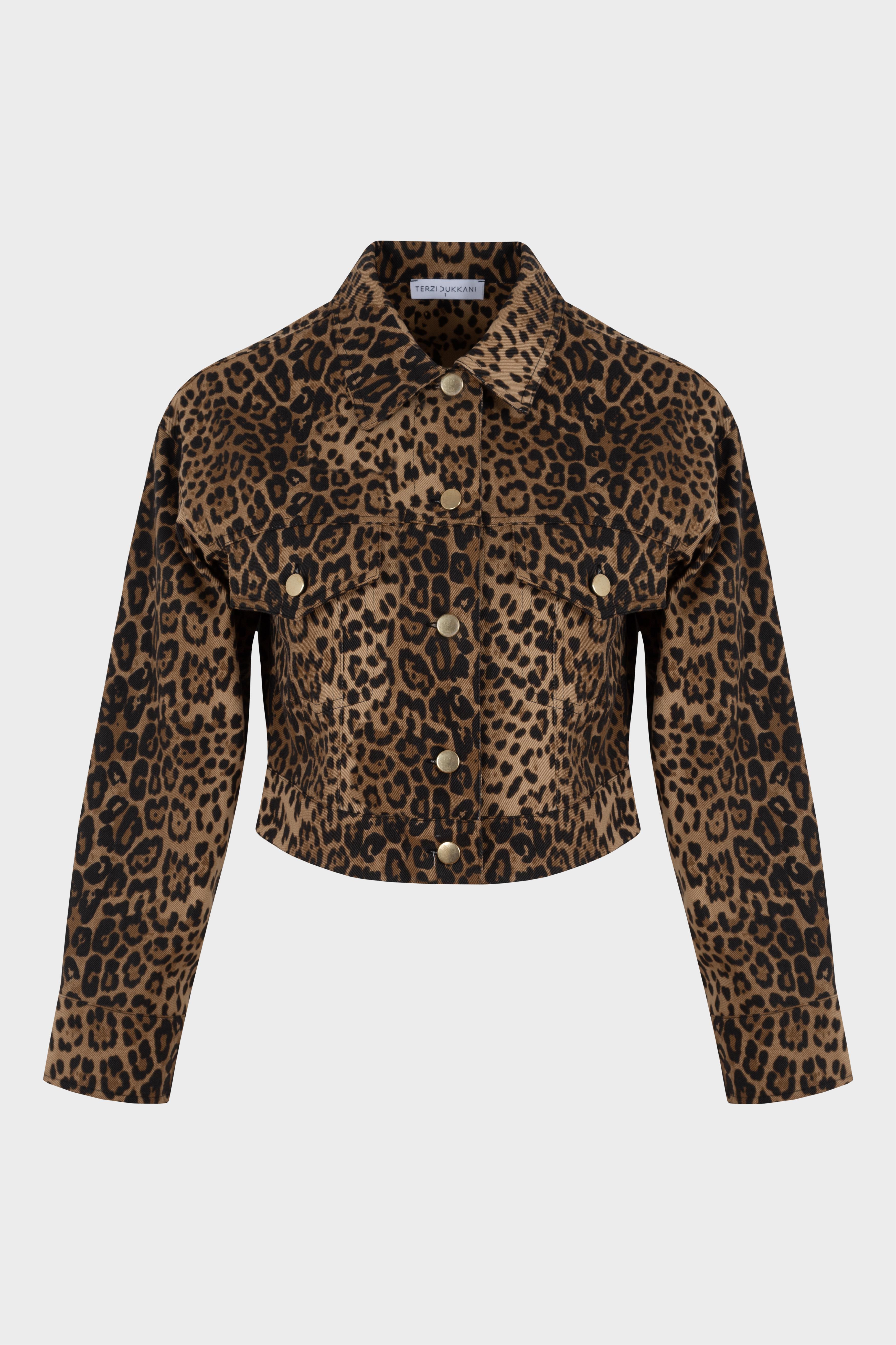 FLAM LEOPAR DESENLİ SPOR CEKET LEOPAR