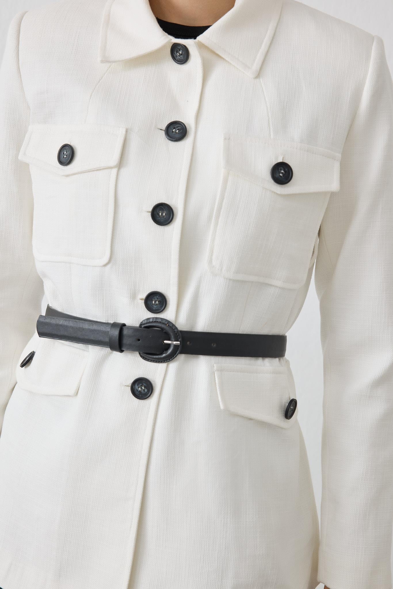 LORES TEXTURED JACKET WHITE