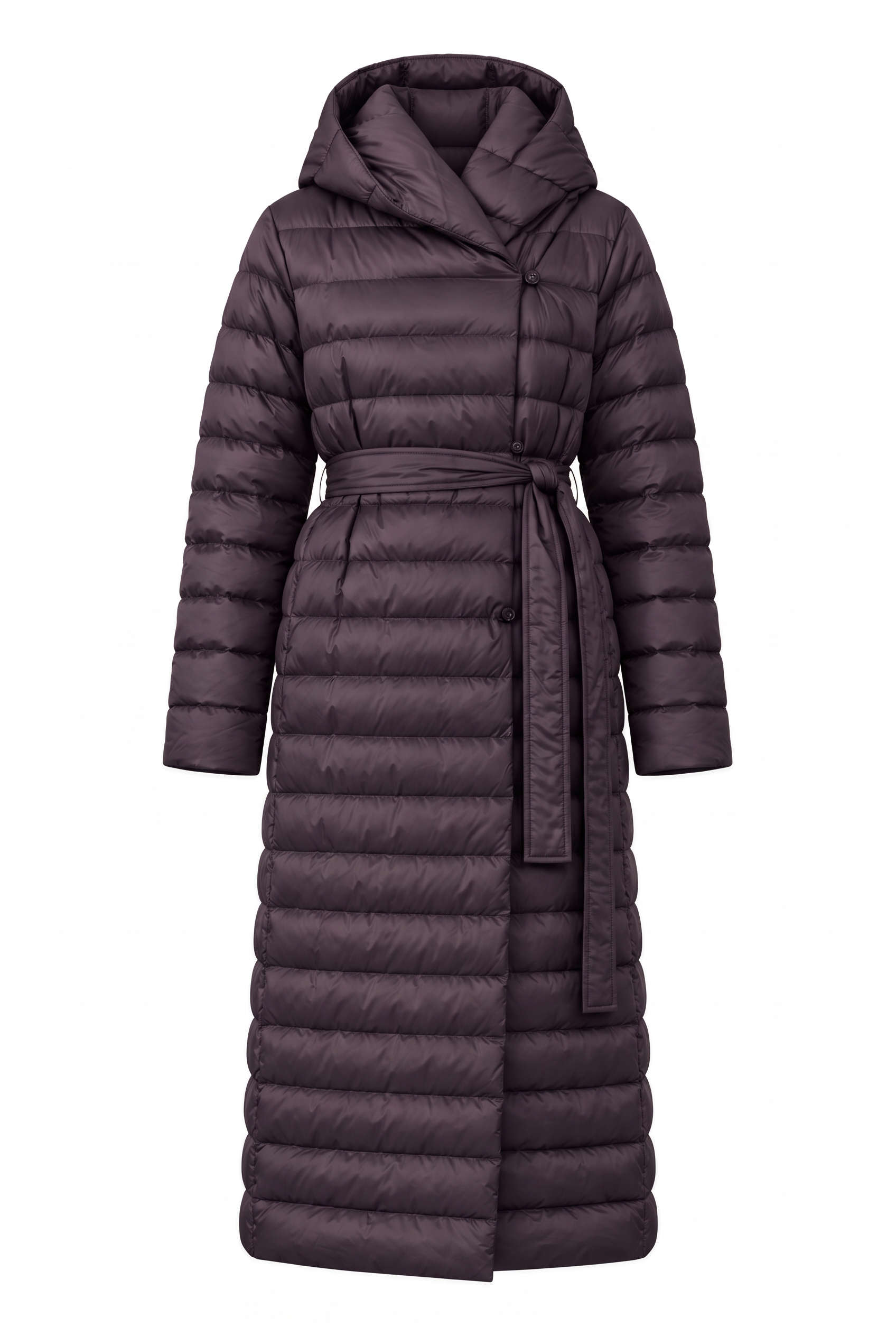 MASTER LONG PUFFER COAT BURGUNDY