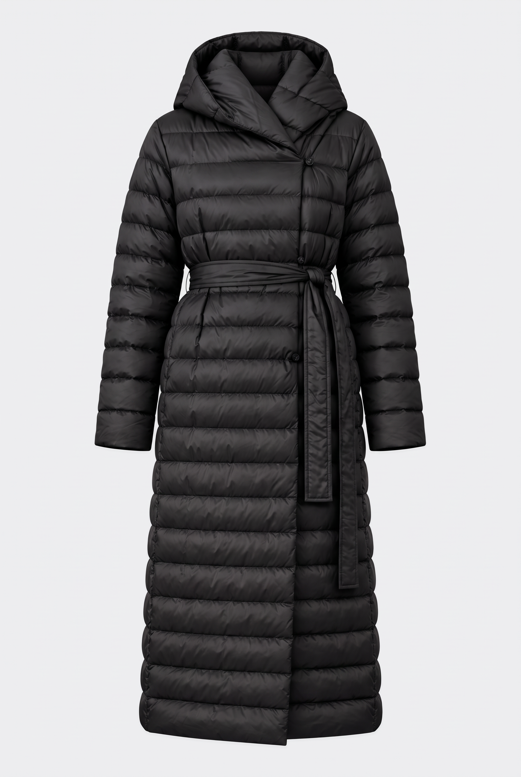 MASTER LONG PUFFER COAT BLACK