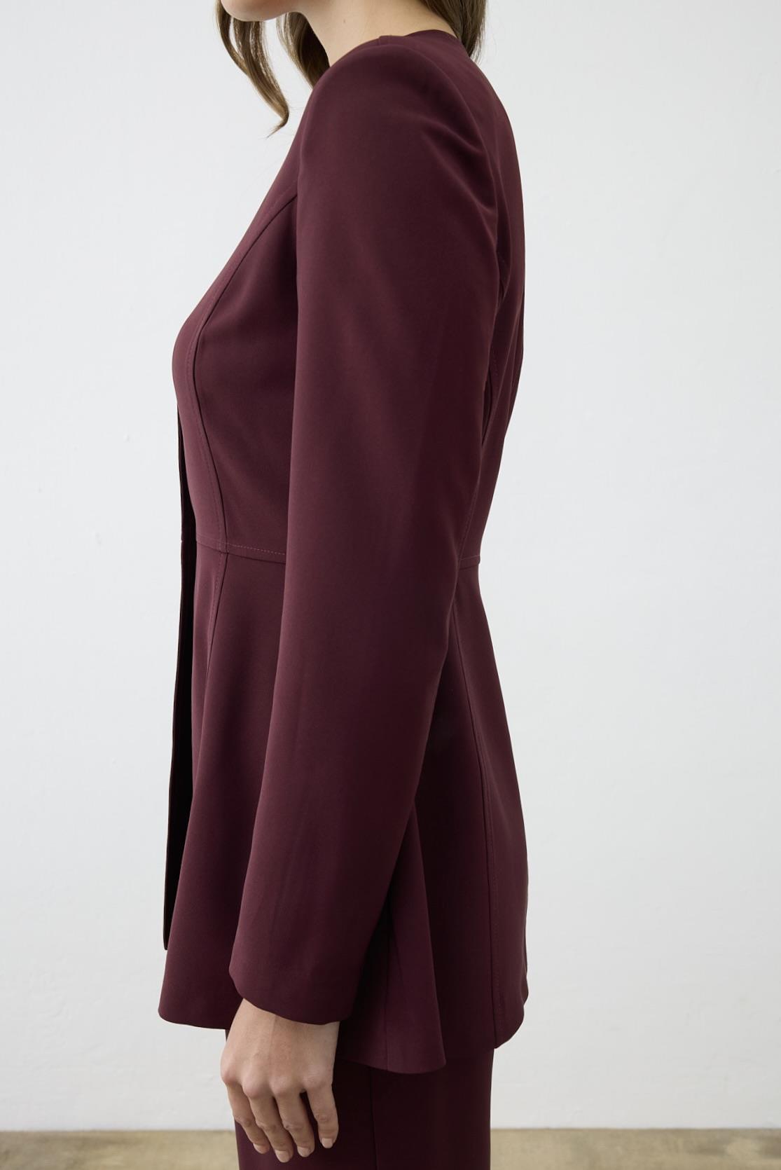 MİORİ FEMME CEKET PANTOLON KREP TAKIM BORDO