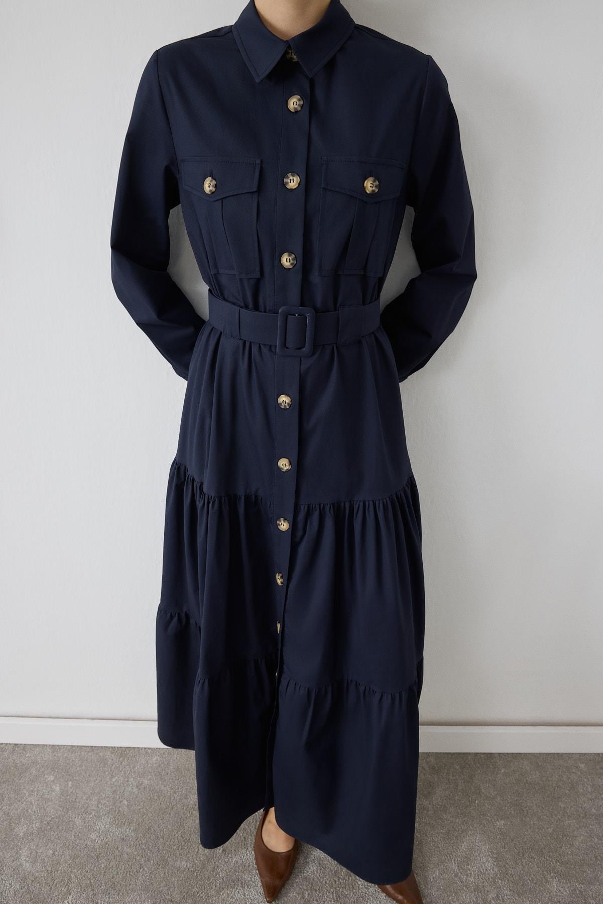 MIORI GALIER DRESS NAVY BLUE