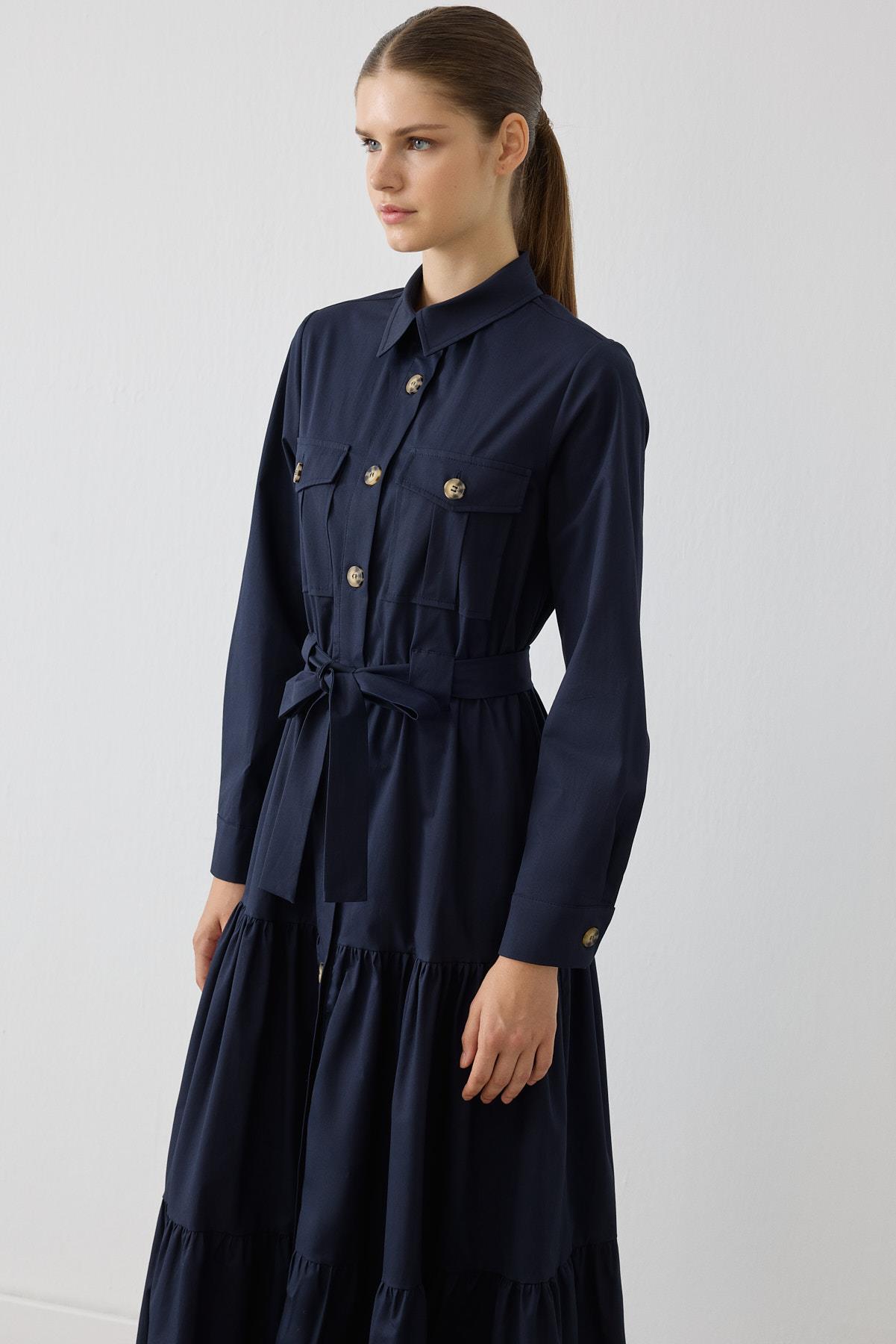 MIORI GALIER DRESS NAVY BLUE