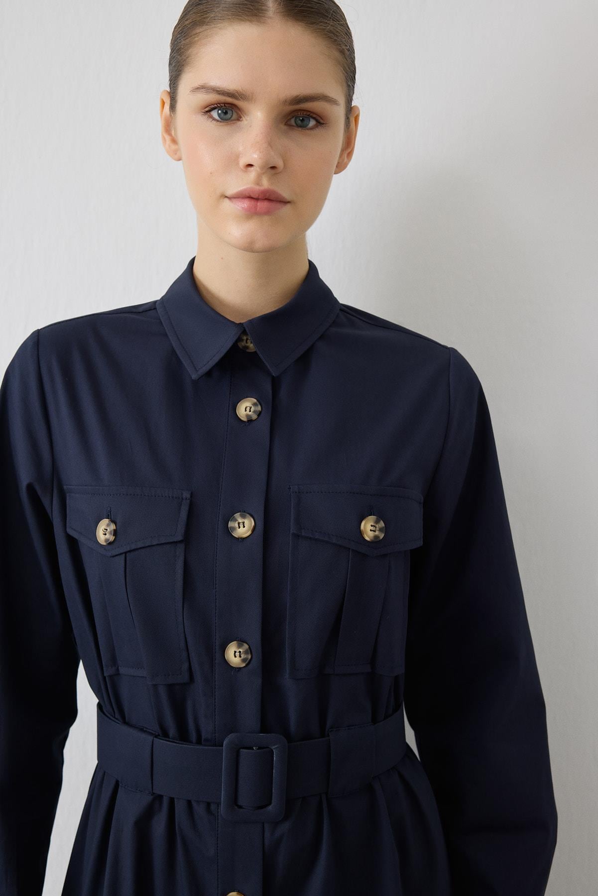 MIORI GALIER DRESS NAVY BLUE