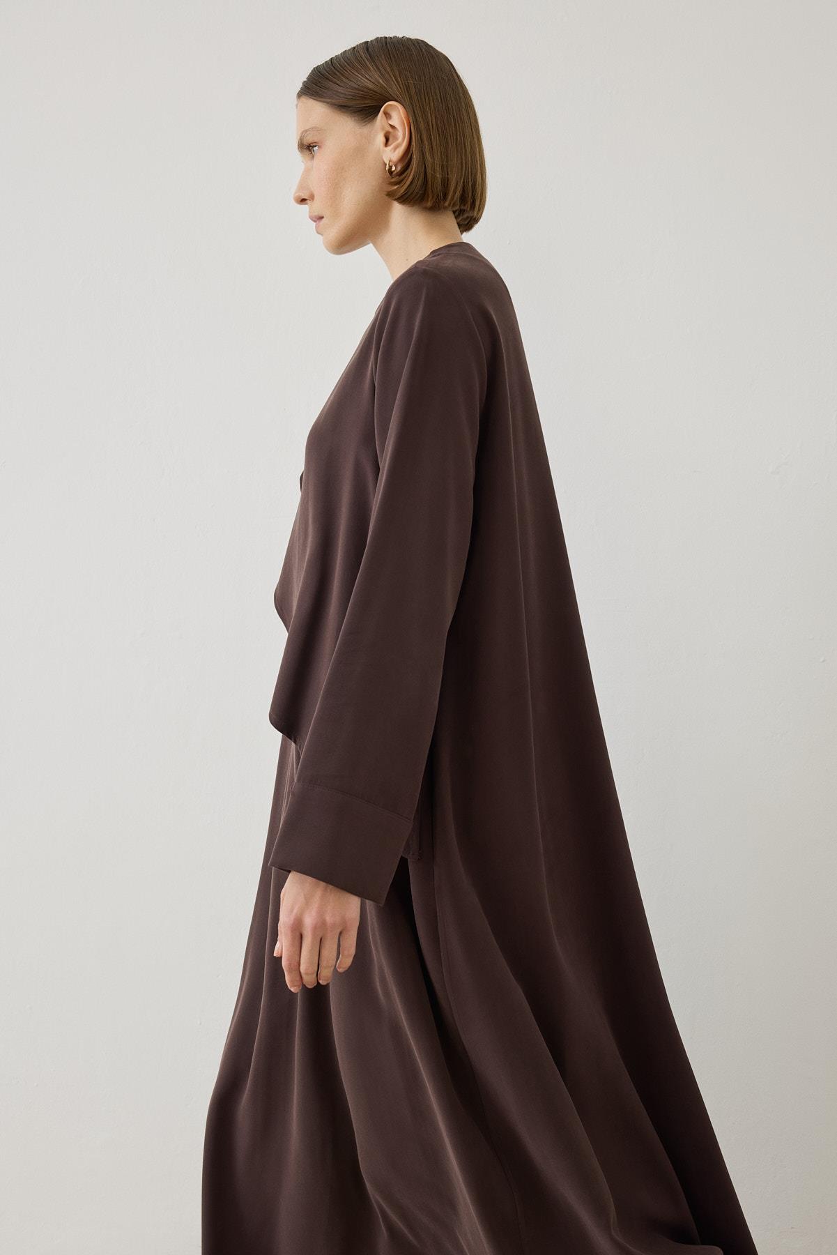 MIORI JAVE WASHED MODAL DRESS BROWN