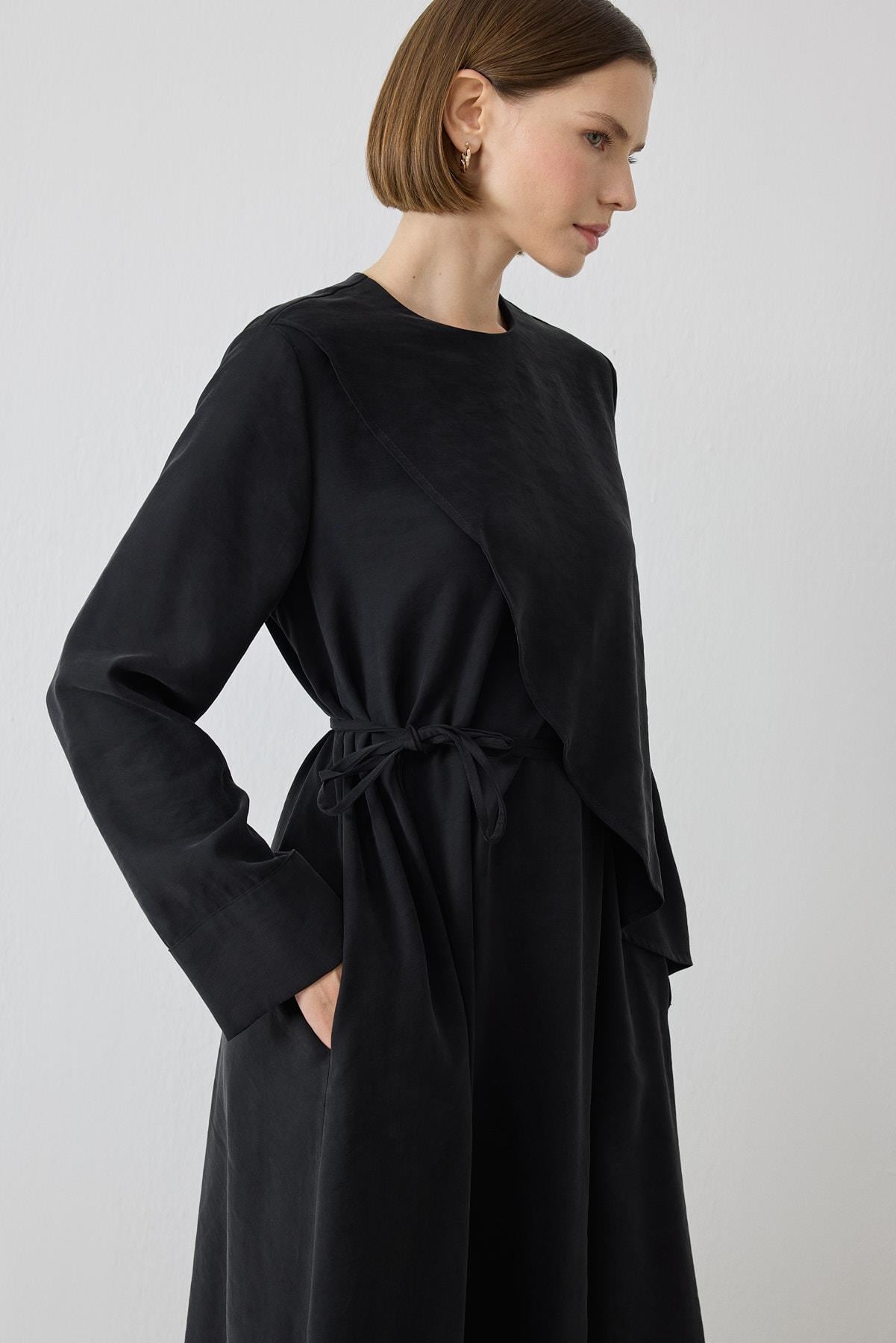 MIORI JAVE WASHED MODAL DRESS BLACK