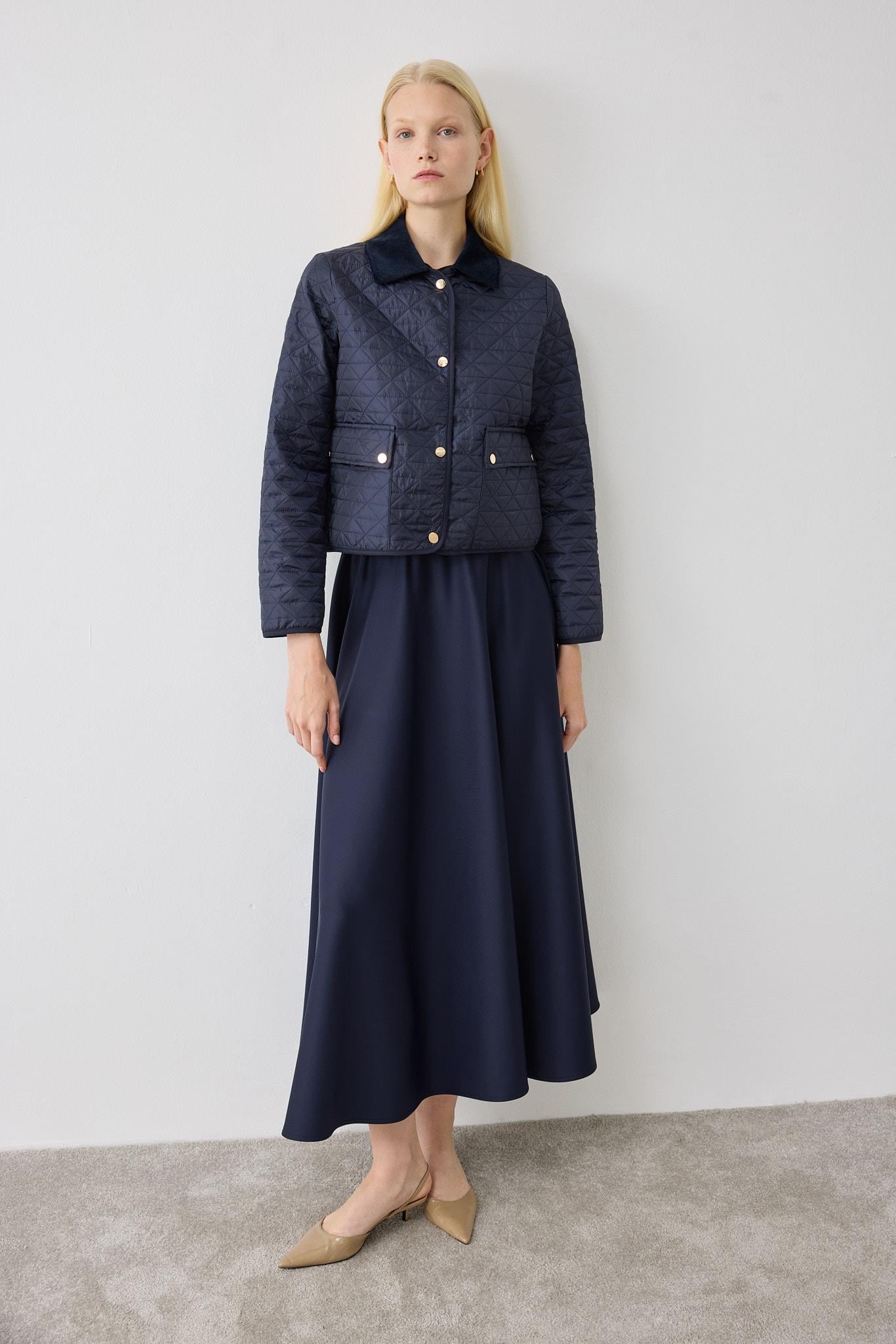 MIORI LUMA QUILTED JACKET SCUBA SET NAVY BLUE