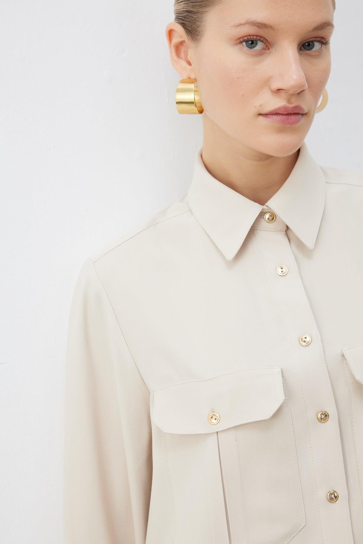 MIORI MABELLA TENCEL DRESS BEIGE