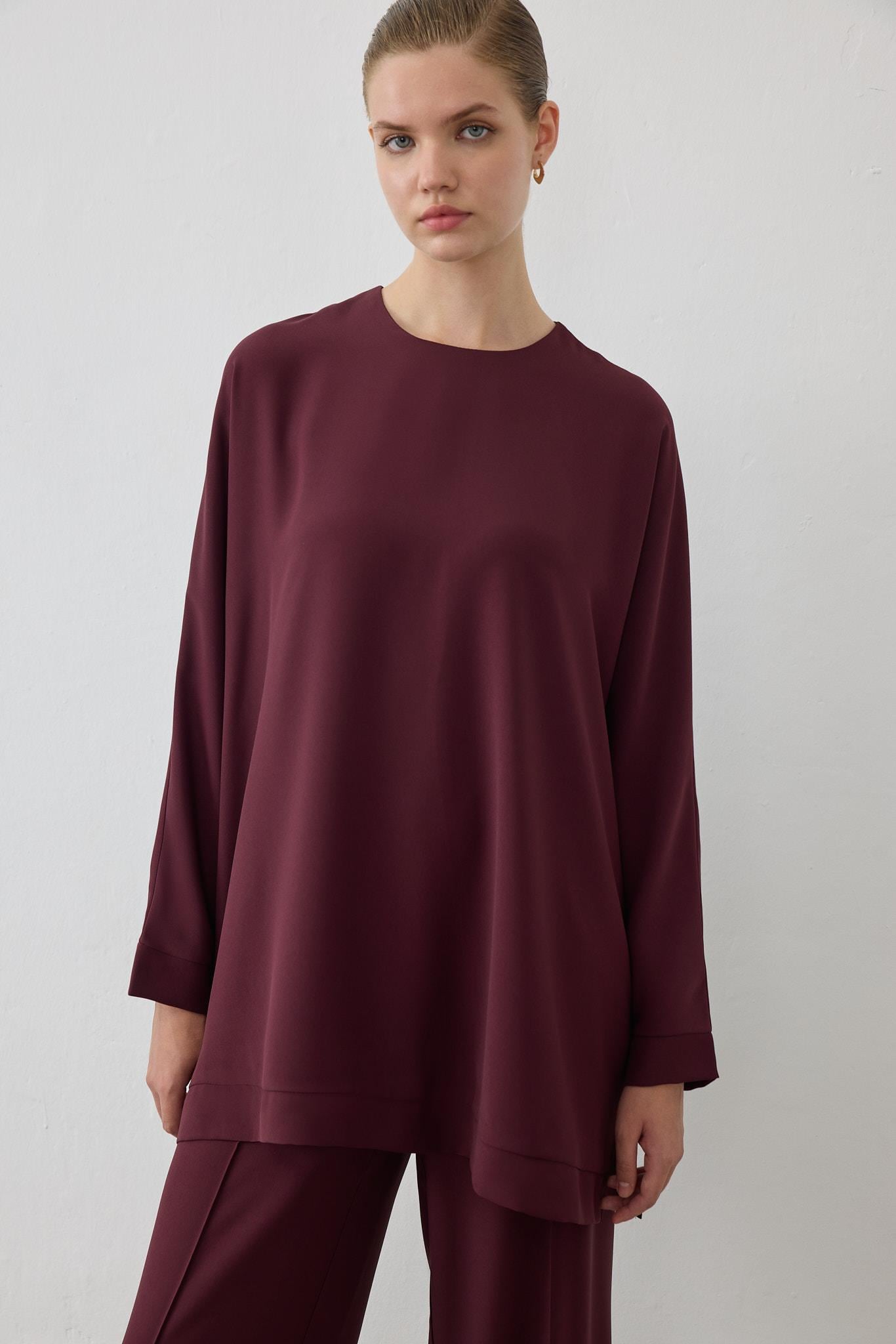 MIORI PARMA CREPE SET BURGUNDY