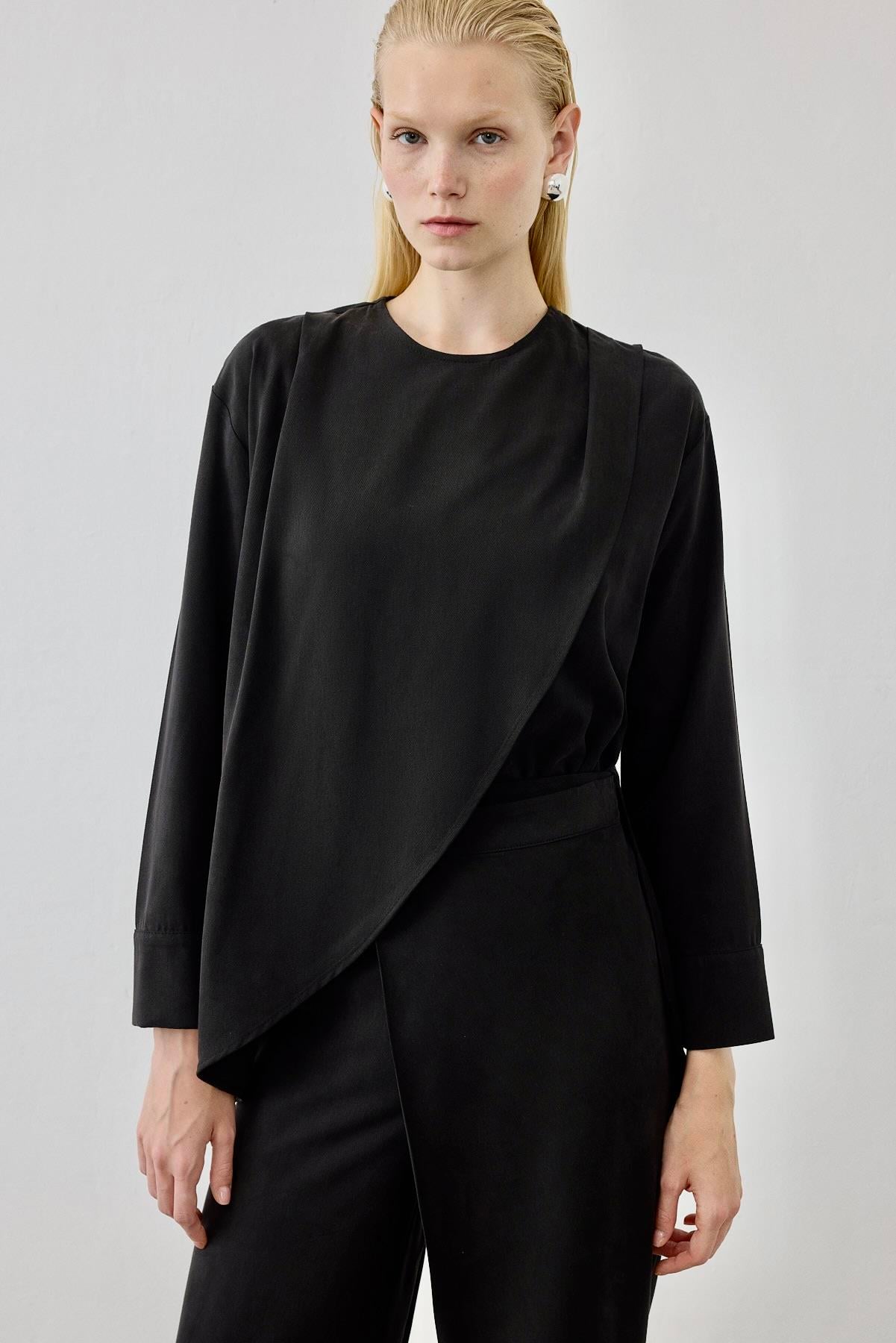 MIORI VOGUE TENCEL PANTS SET BLACK