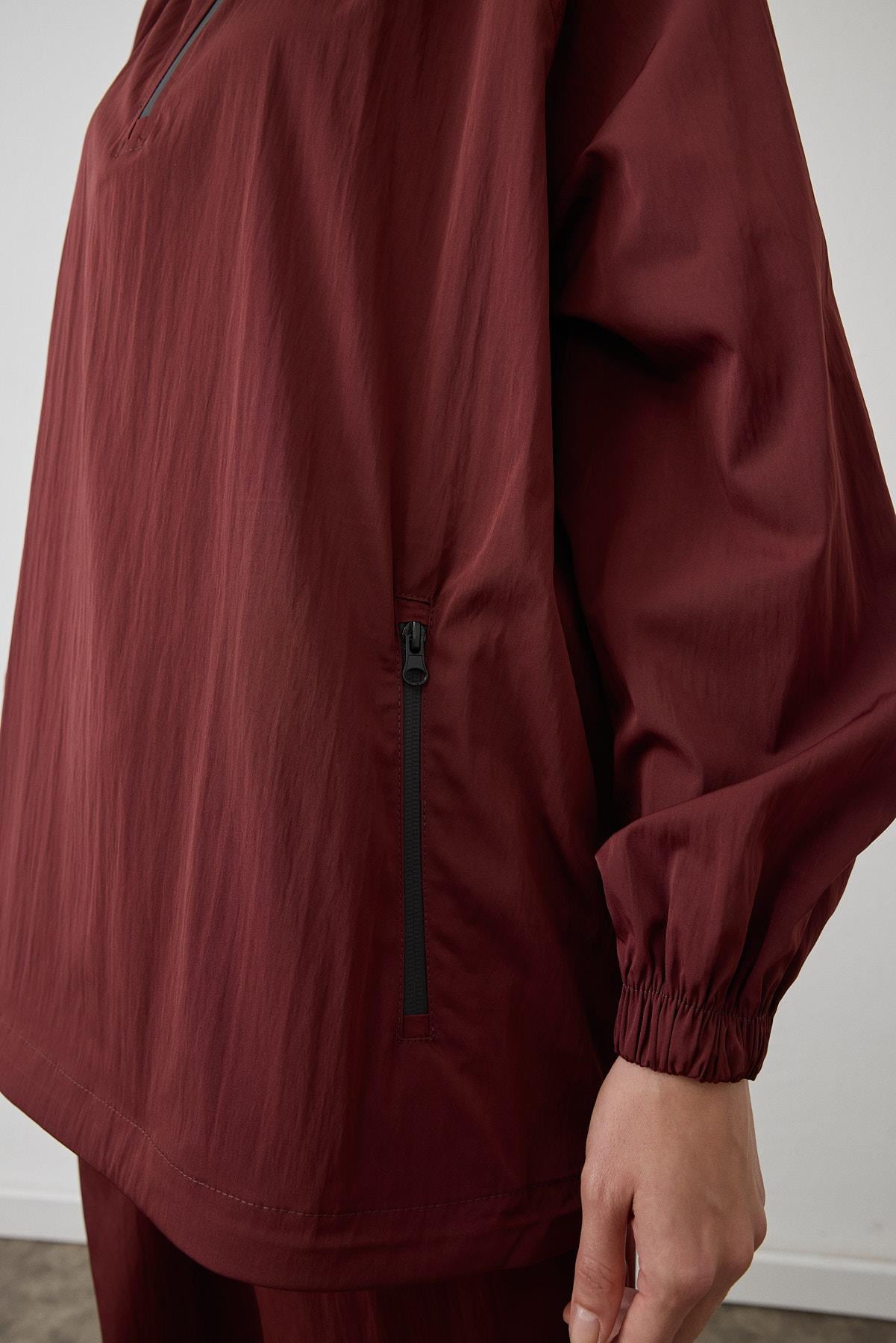 MOVE SPOR YAĞMURLUK SWEATSHİRT BORDO