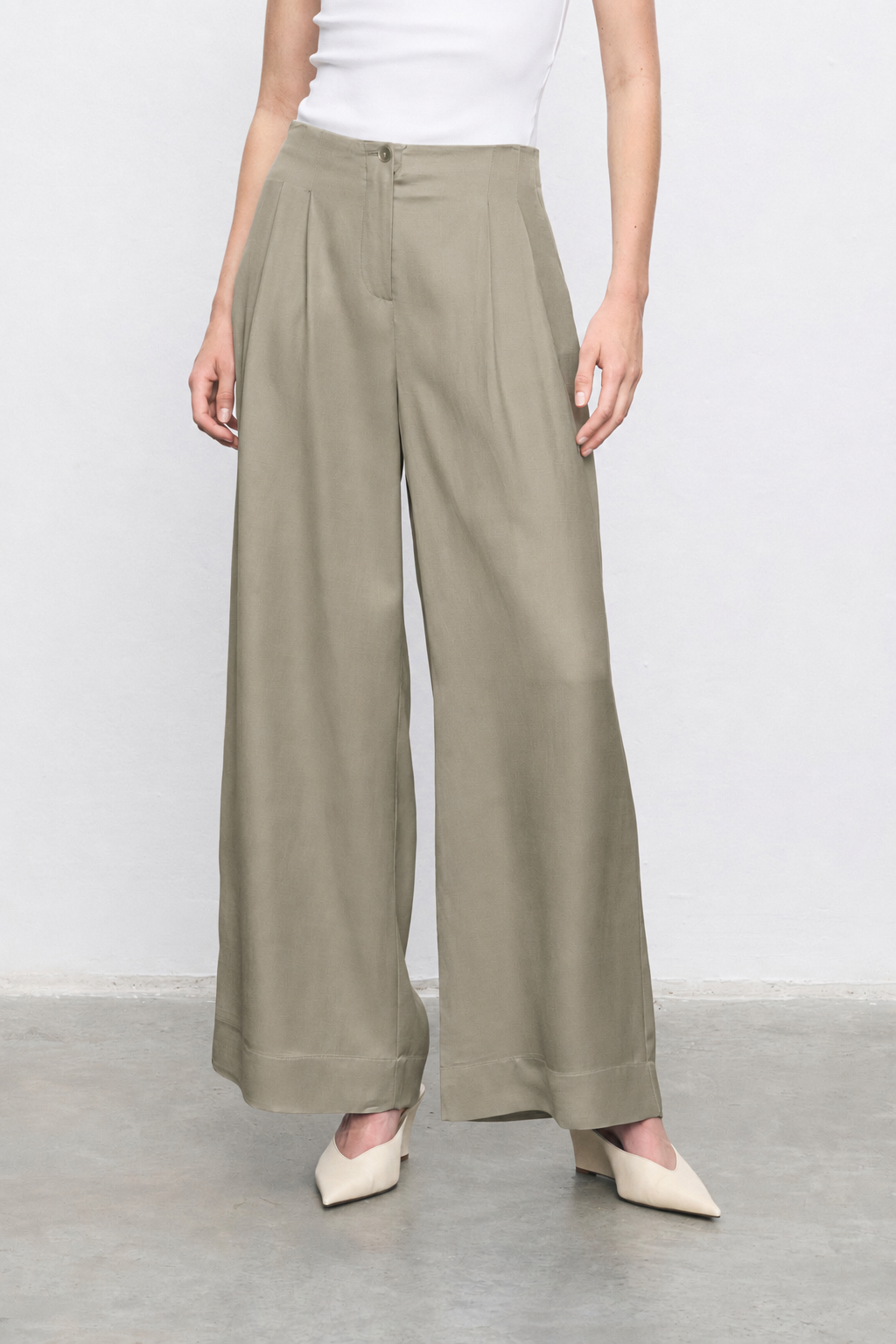 NEVA LYOCELL KETEN PANTOLON HAKİ