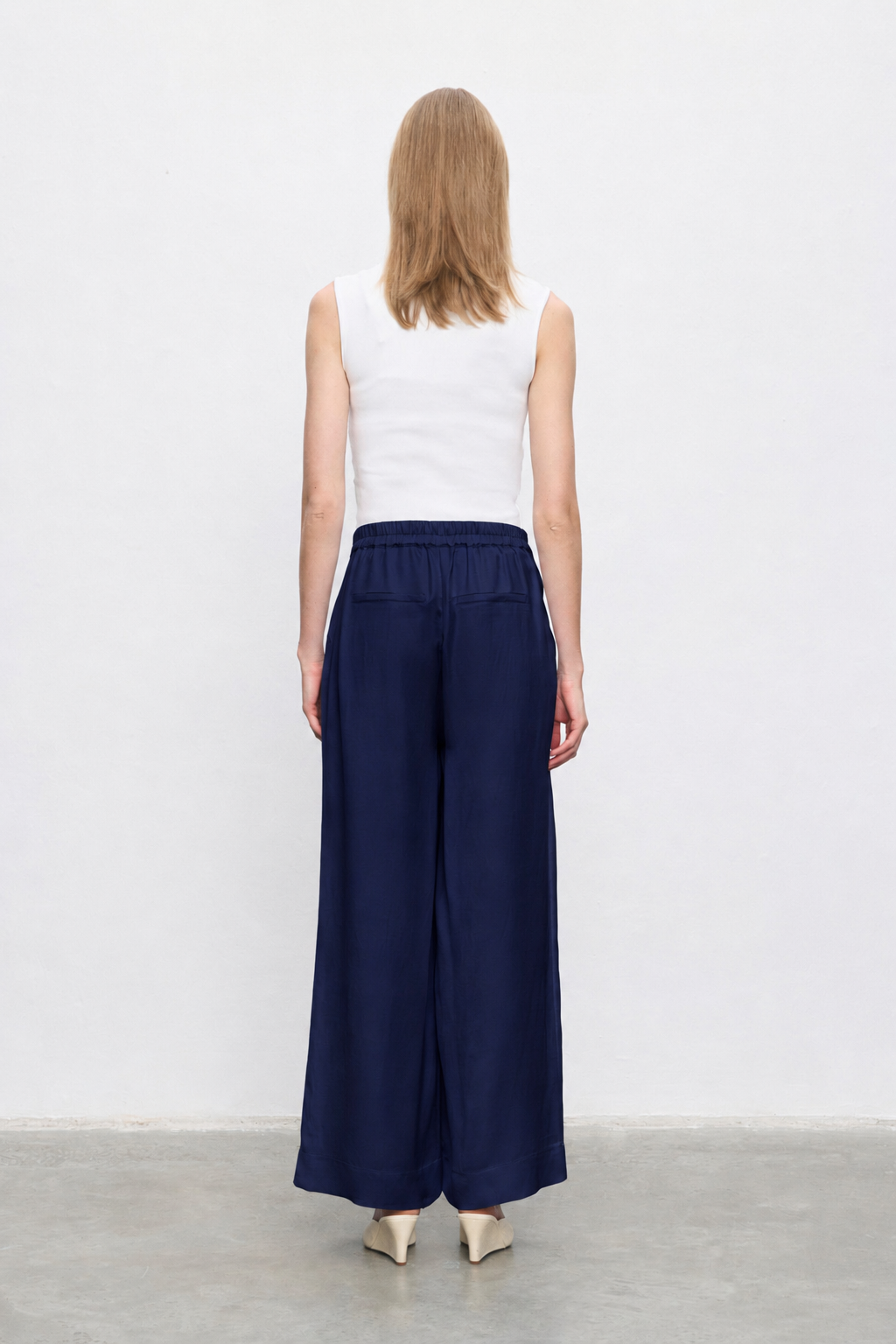 NEVA LYOCELL KETEN PANTOLON LACİVERT