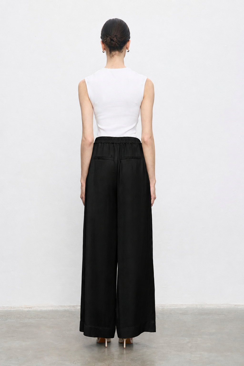 NEVA LYOCELL KETEN PANTOLON SİYAH