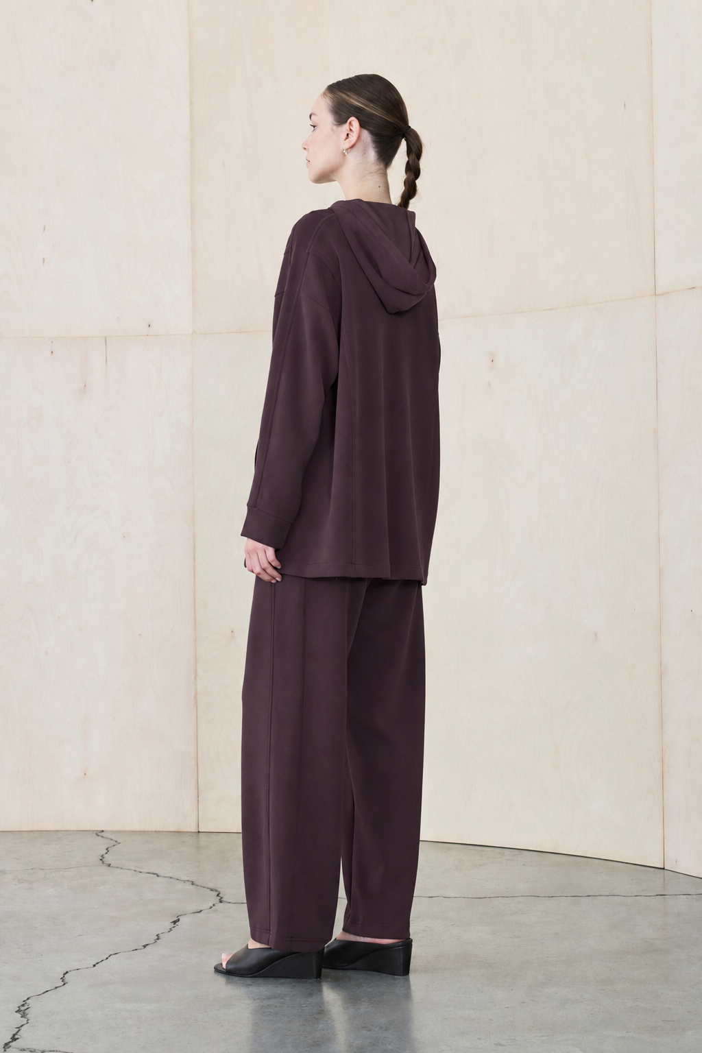 NEVA MODAL PANTS SET BURGUNDY