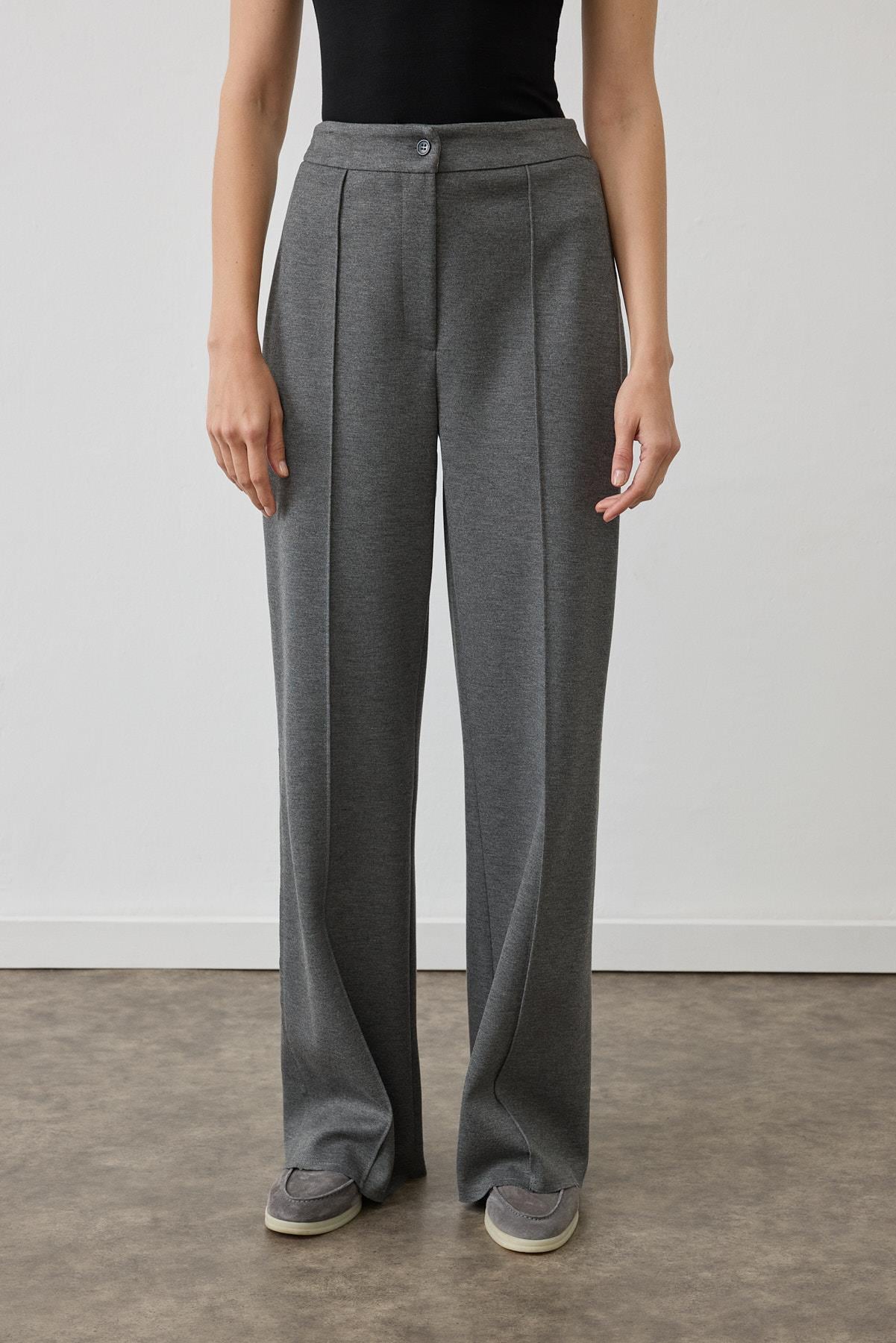 NORA STITCH DETAIL KNIT SET ANTHRACITE
