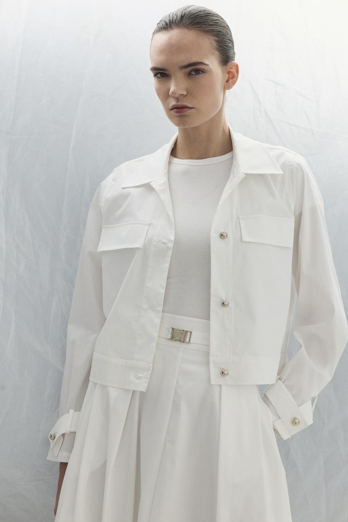 PARİS KOTON CEKET BEYAZ