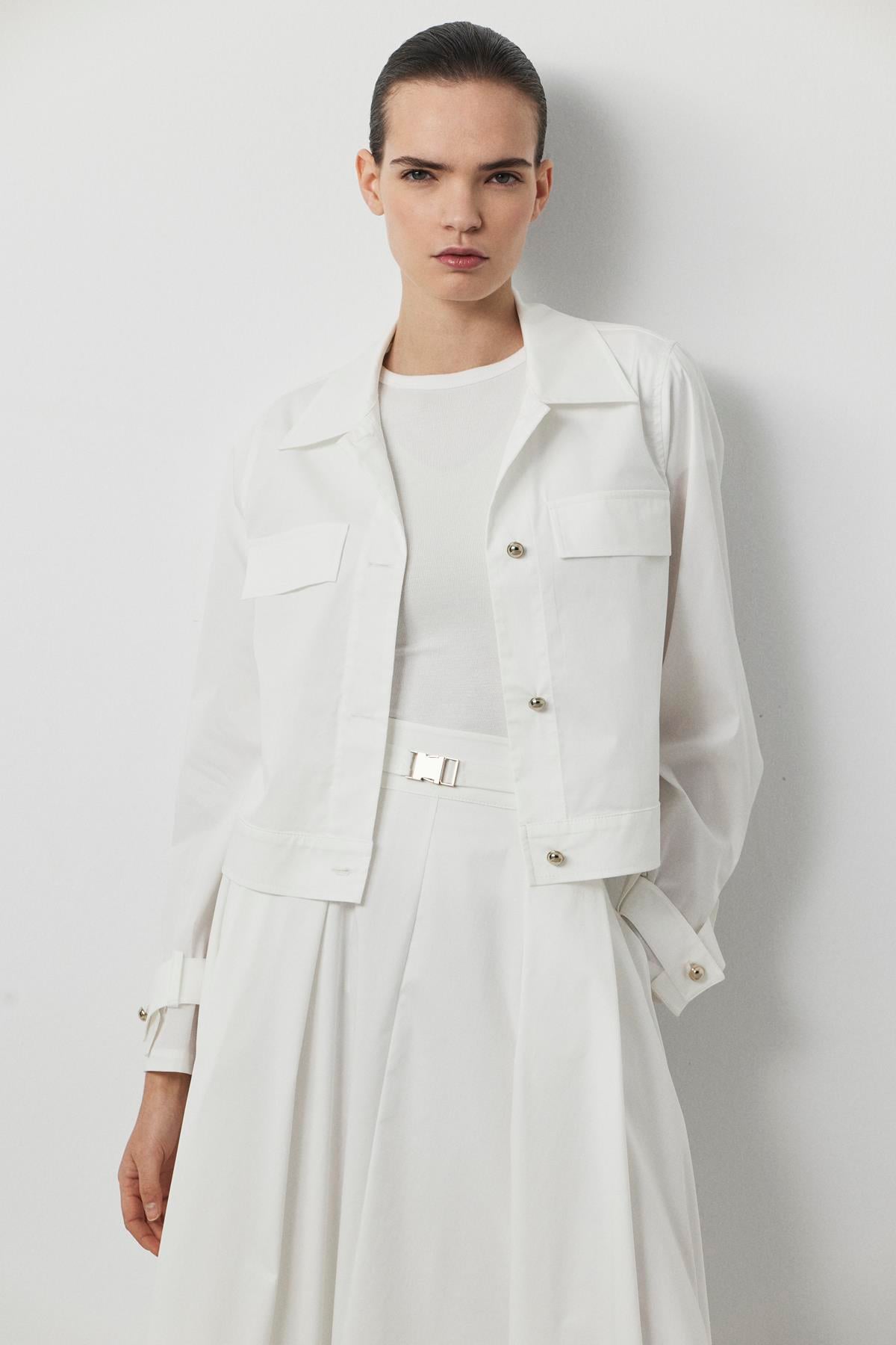 PARİS KOTON CEKET BEYAZ