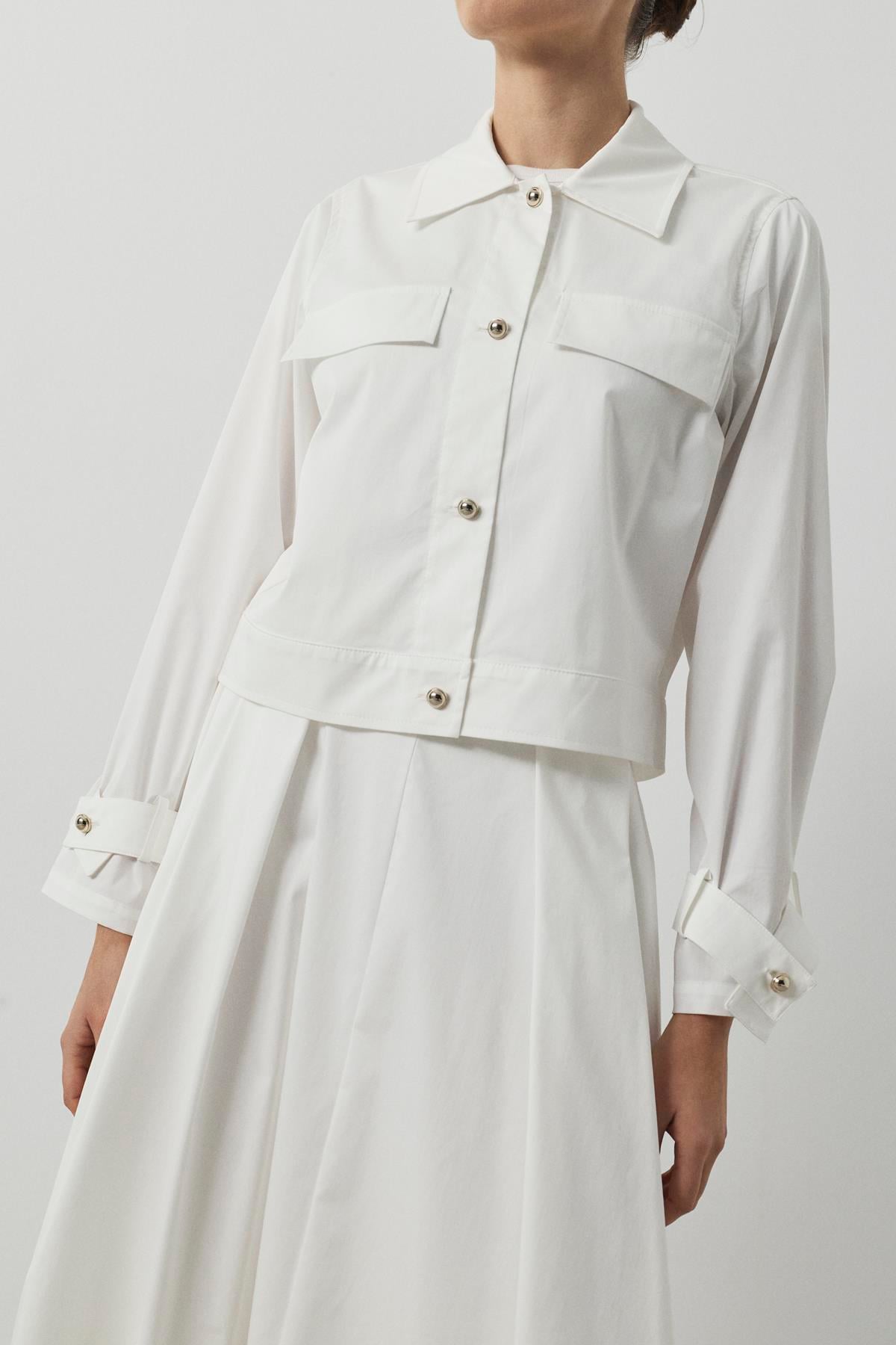 PARİS KOTON CEKET BEYAZ