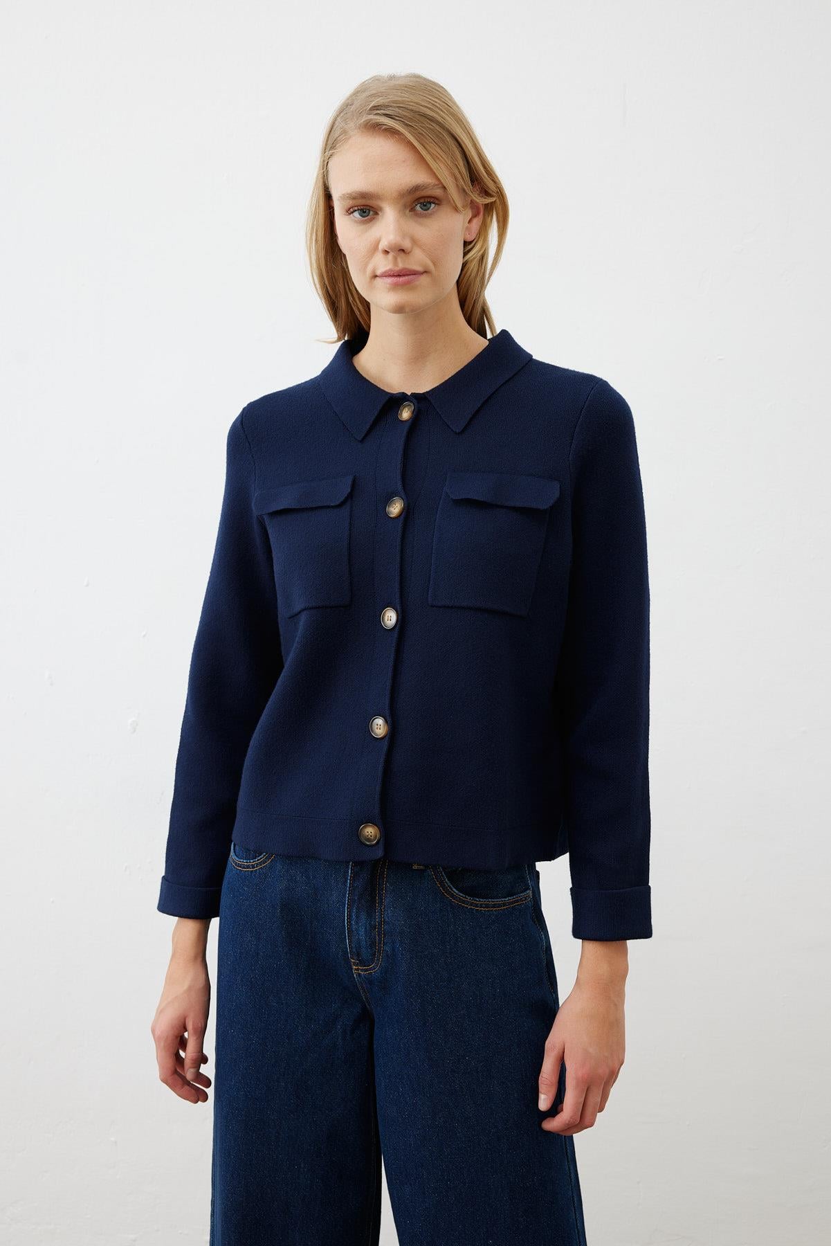 PREMIUM SELECTION RIVA TRİKO CEKET LACİVERT