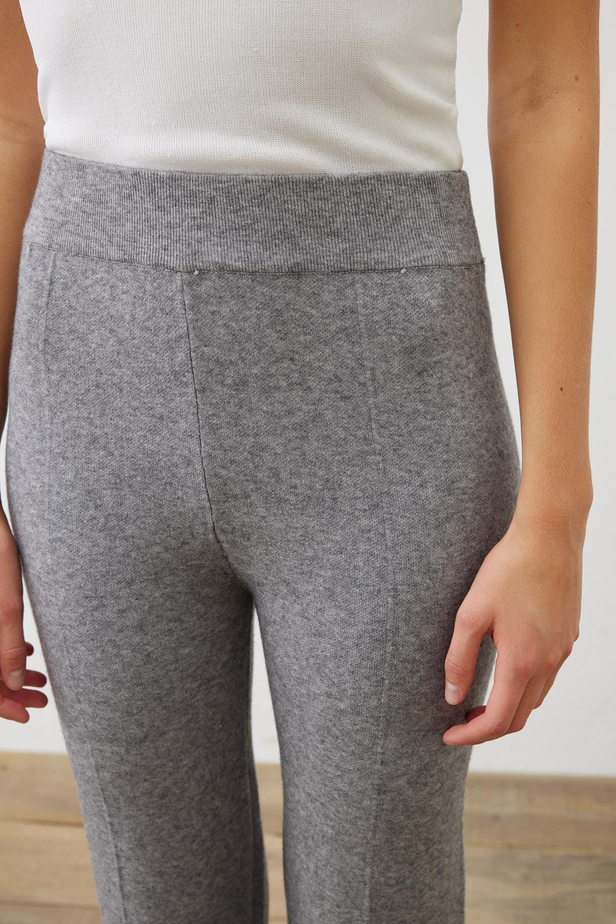 PREMIUM SELECTION KNIT WIDE LEG PANTS GRAY