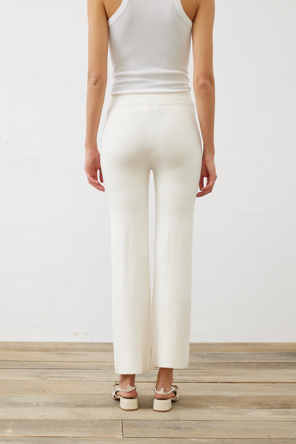 PREMIUM SELECTION TRİKO BOL PAÇA PANTOLON EKRU