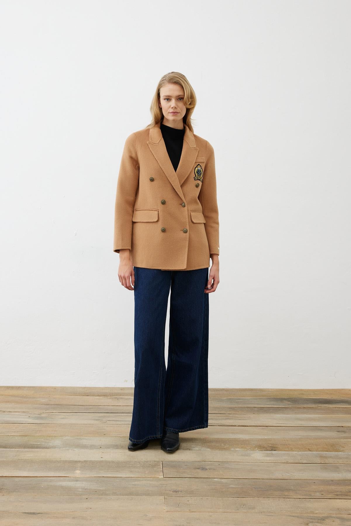 PREMIUM SELECTION YÜN KAŞMİR BLAZER CEKET CAMEL