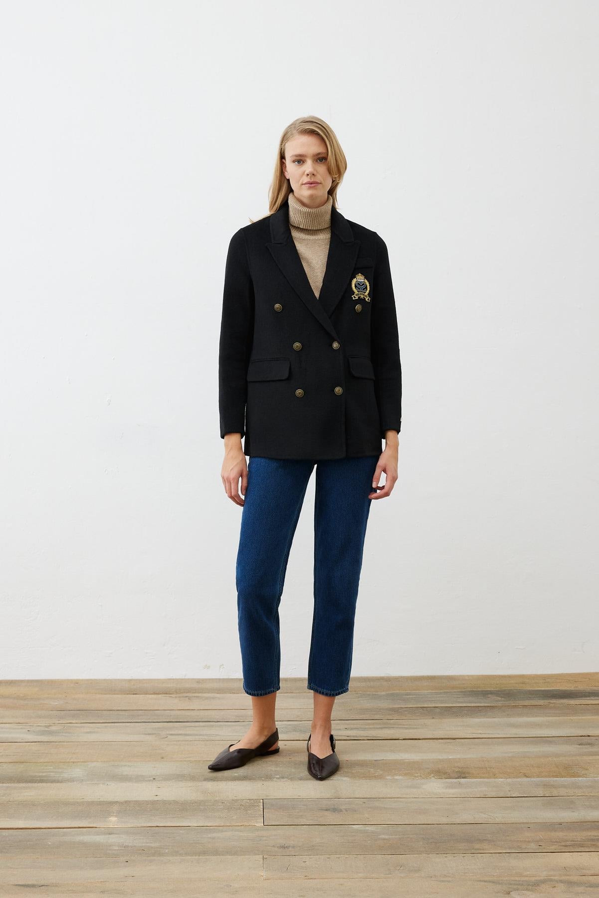 PREMIUM SELECTION YÜN KAŞMİR BLAZER CEKET SİYAH