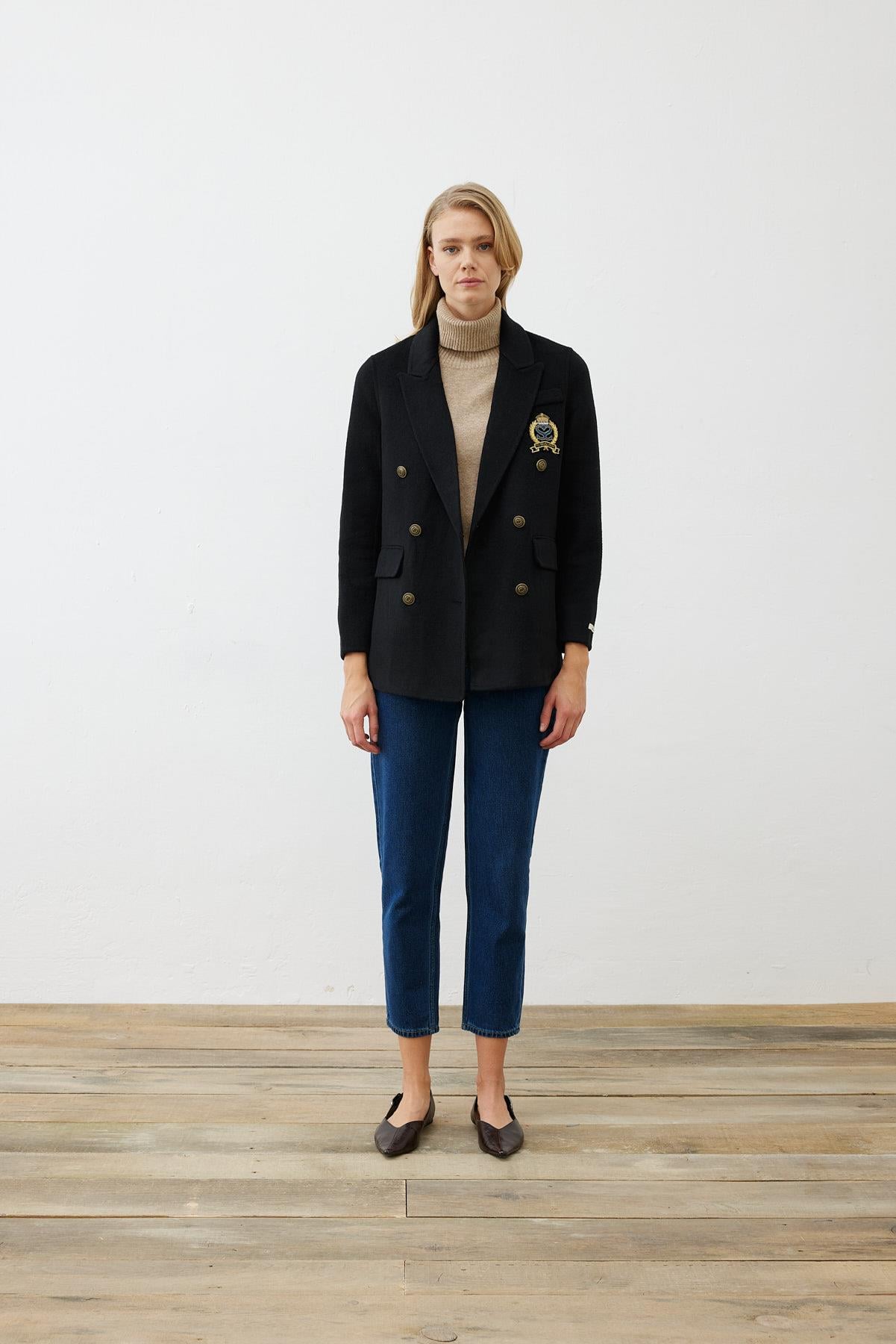 PREMIUM SELECTION YÜN KAŞMİR BLAZER CEKET SİYAH