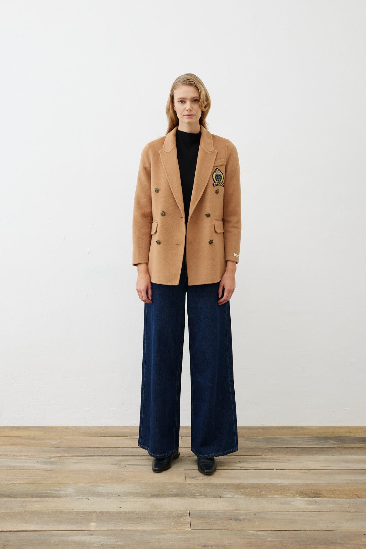 PREMIUM SELECTION YÜN KAŞMİR BLAZER CEKET CAMEL