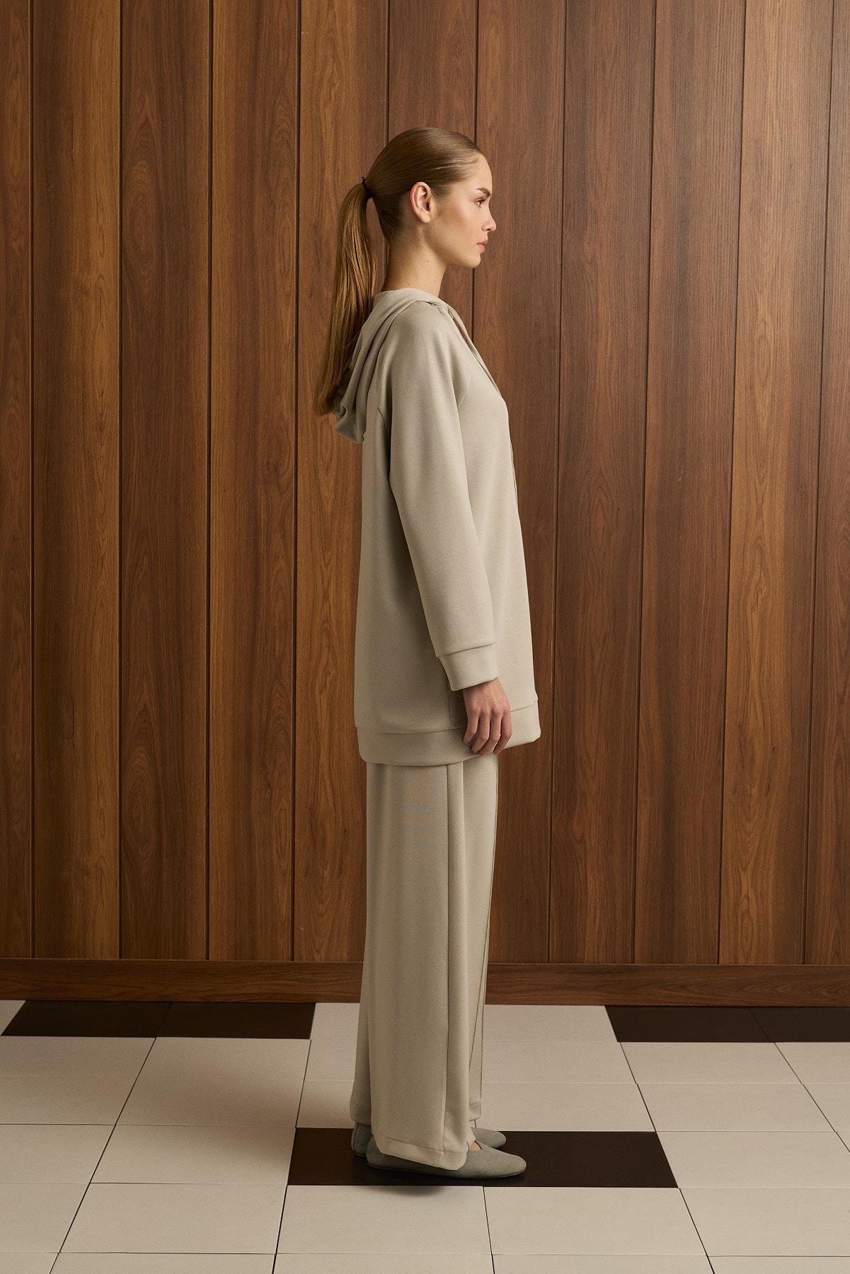 RELAX PANTOLONLU TAKIM BEJ