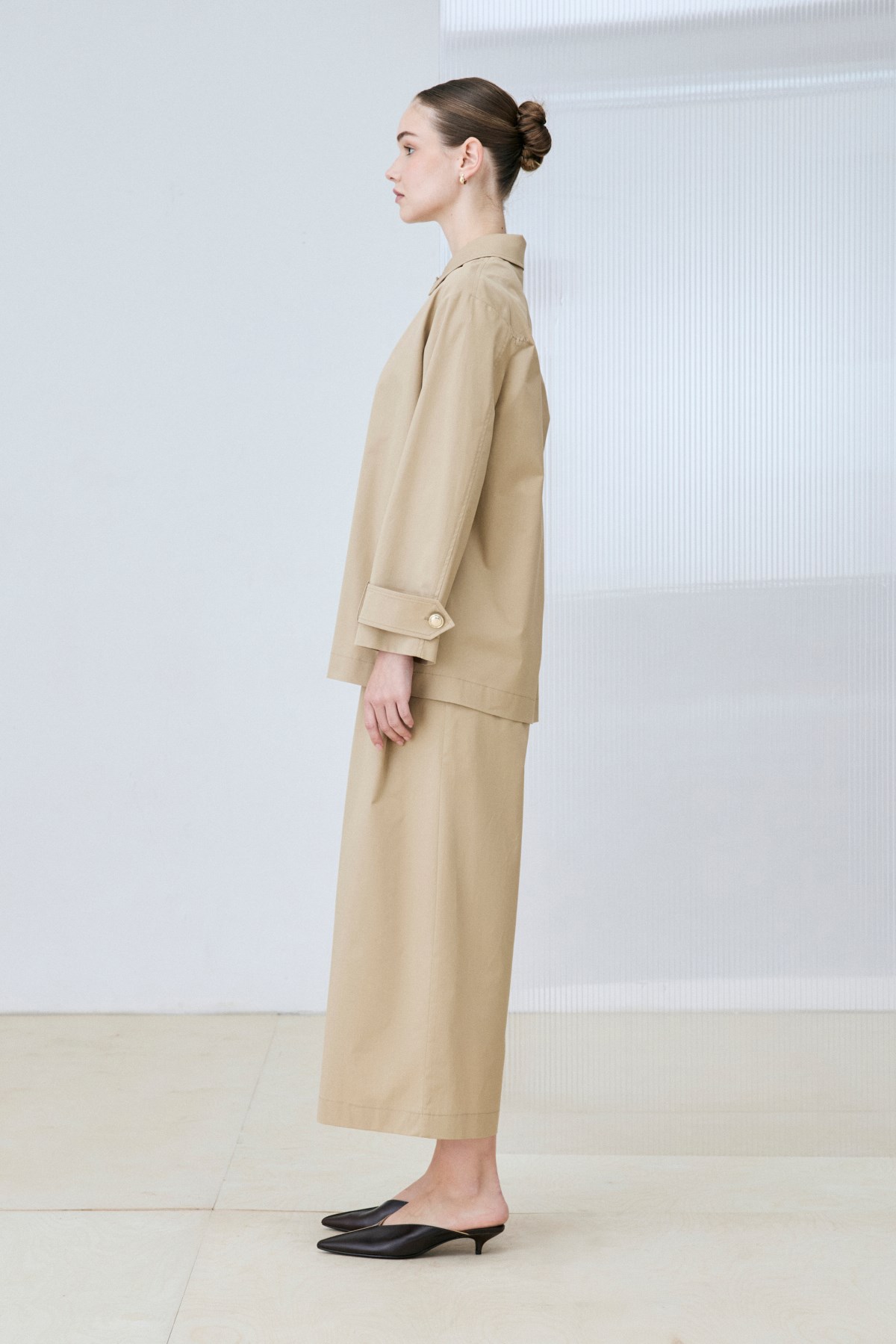 SANDA GOLD DÜĞMELİ CEKET PANTOLON TAKIM CAMEL