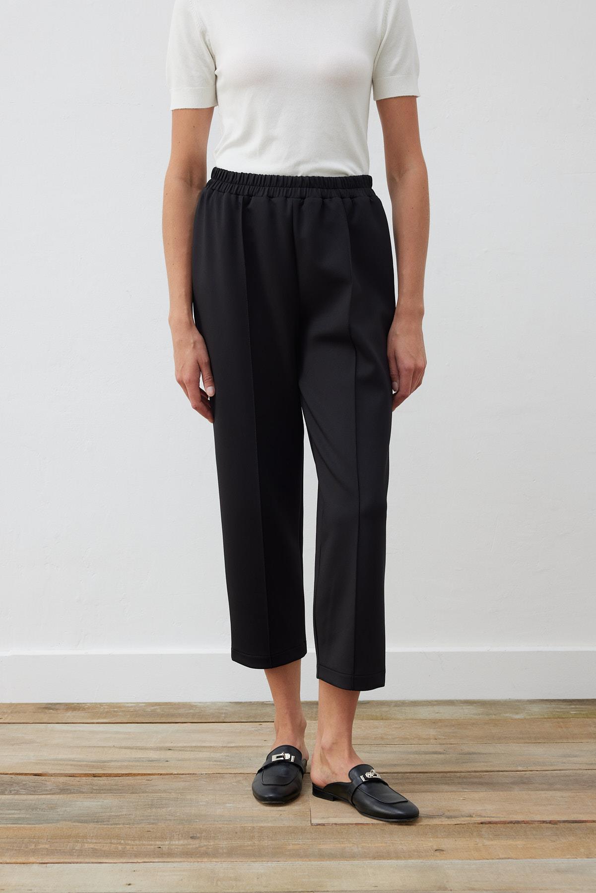 SCUBA OVERSIZE STRIPED PANTS BLACK