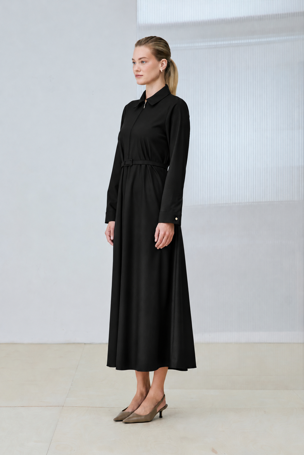 SERDE ZIP DETAIL DRESS BLACK
