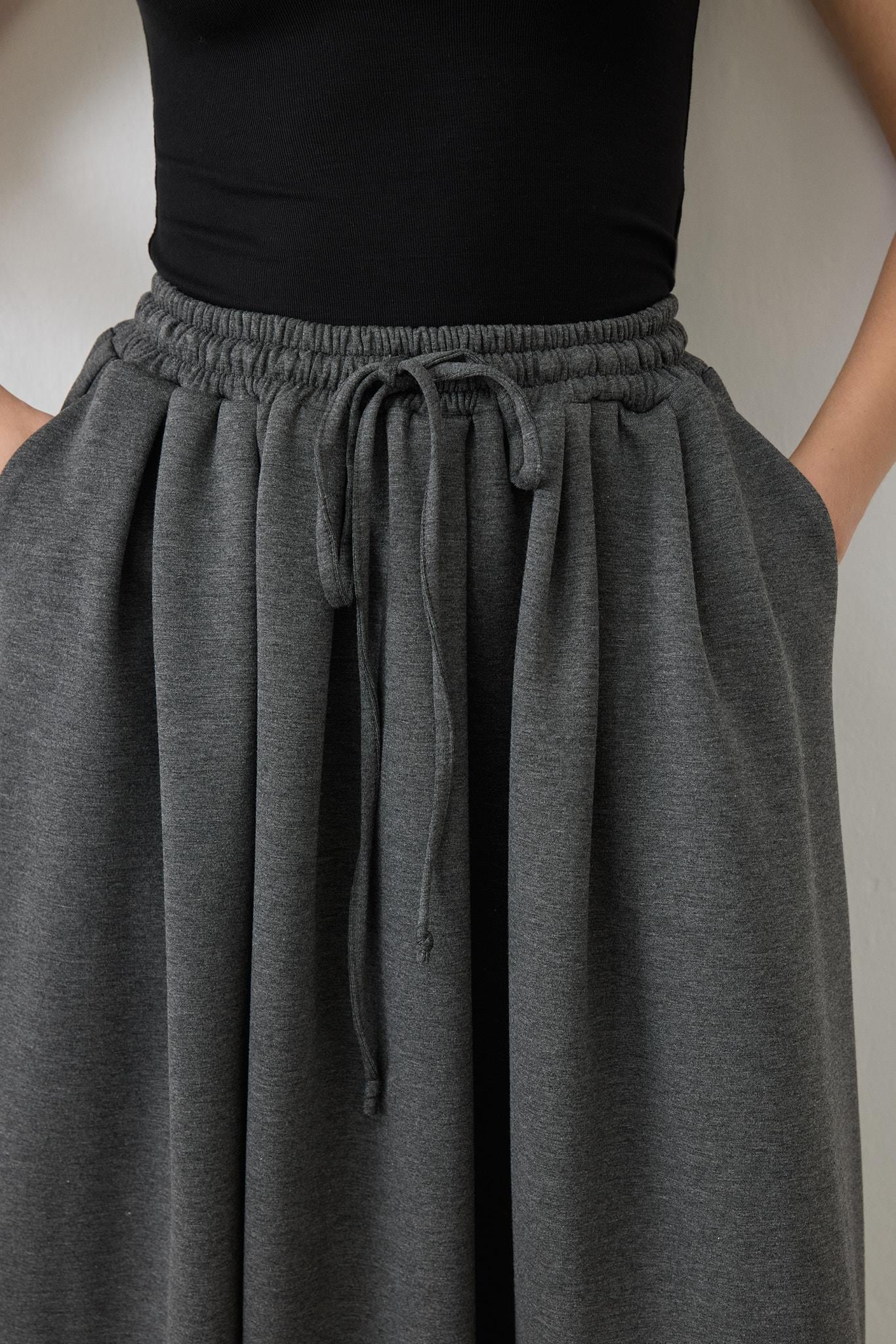 SERENA ÖRME ETEKLİ TAKIM GRİ