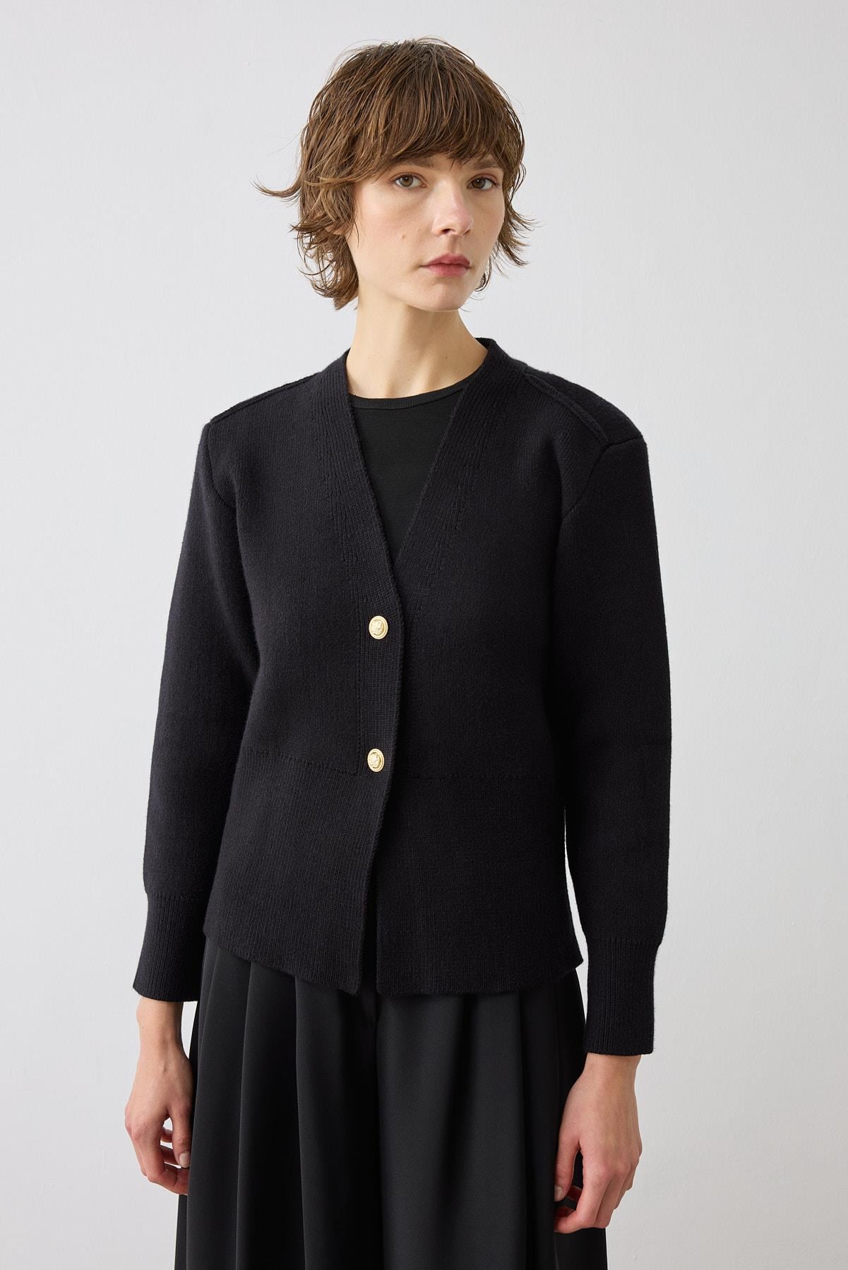 SILVA KNIT CARDIGAN BLACK