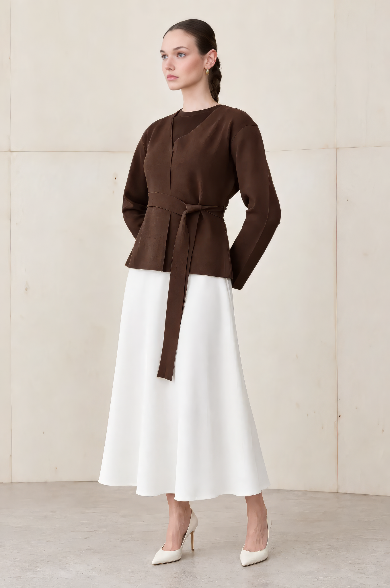 SİMA RAYON TRİKO CEKET ACI KAHVE
