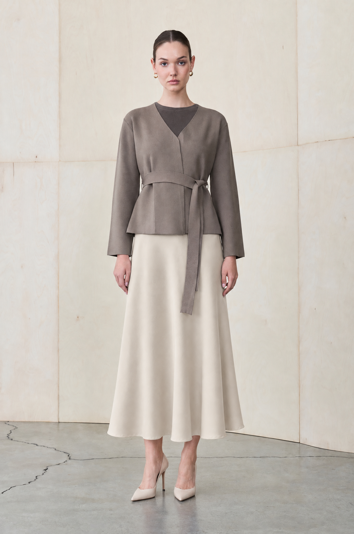 SIMA RAYON KNITWEAR JACKET ETOUPE